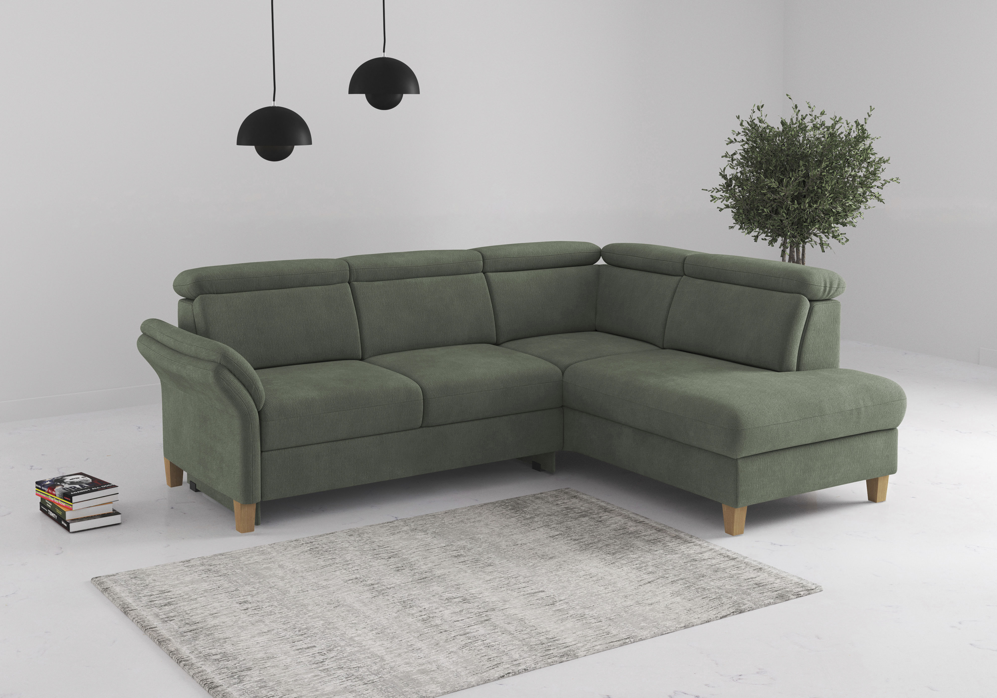 OTTO home Ecksofa "Glendale, L-Form" inkl. Kopfteilverstellung, wahlweise mit Vorziehsitz und Bettkasten