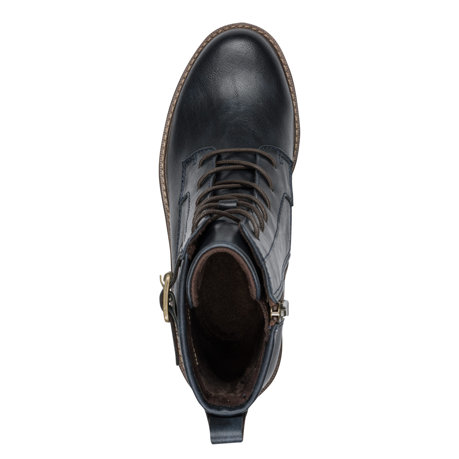 MARCO TOZZI Winterboots, Blockabsatz, Schnürboots, Stiefelette mit Kontrast-Rahmennaht
