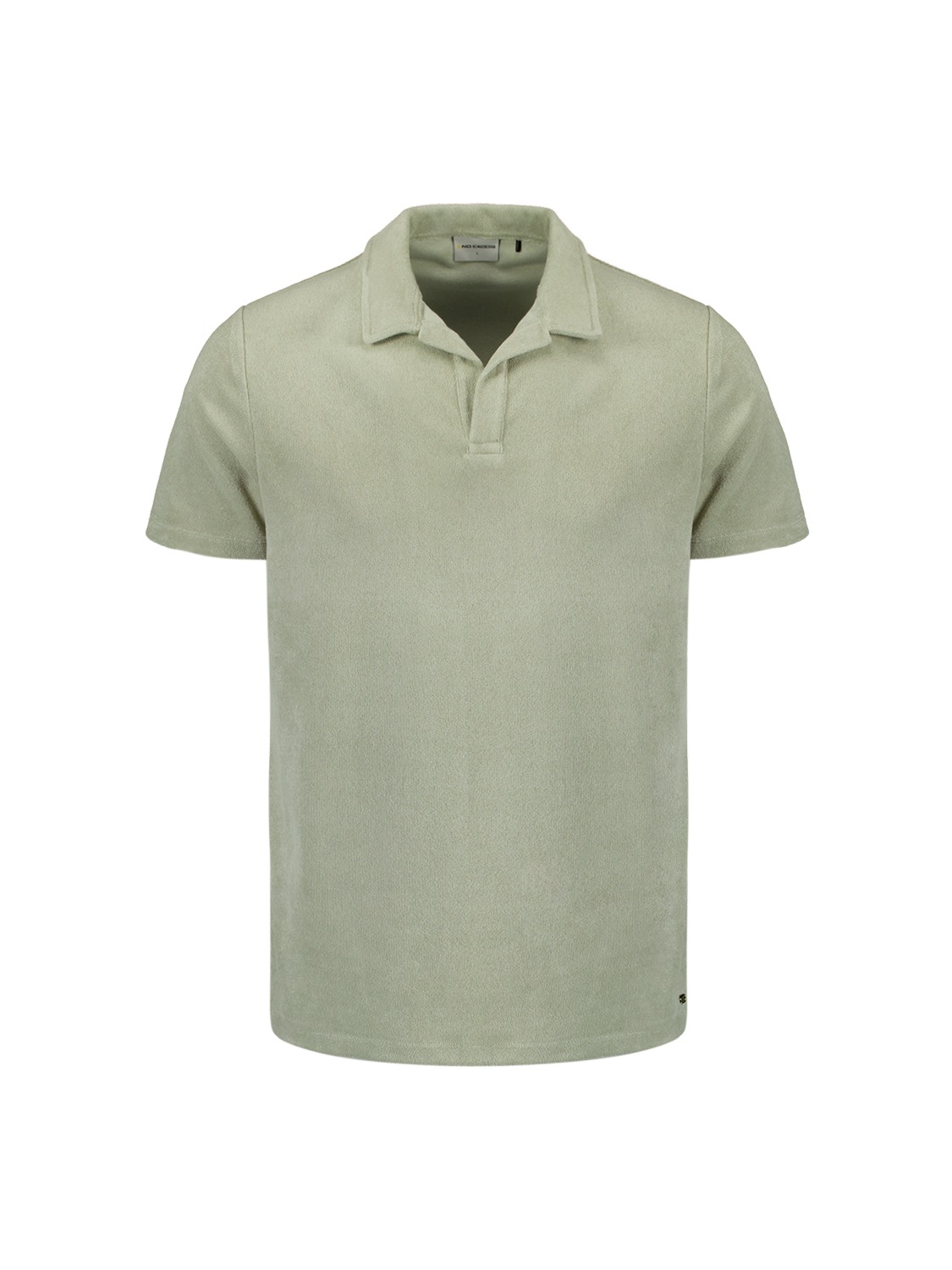 NO EXCESS T-Shirt »No Excess Poloshirt aus Frottee-Strick«