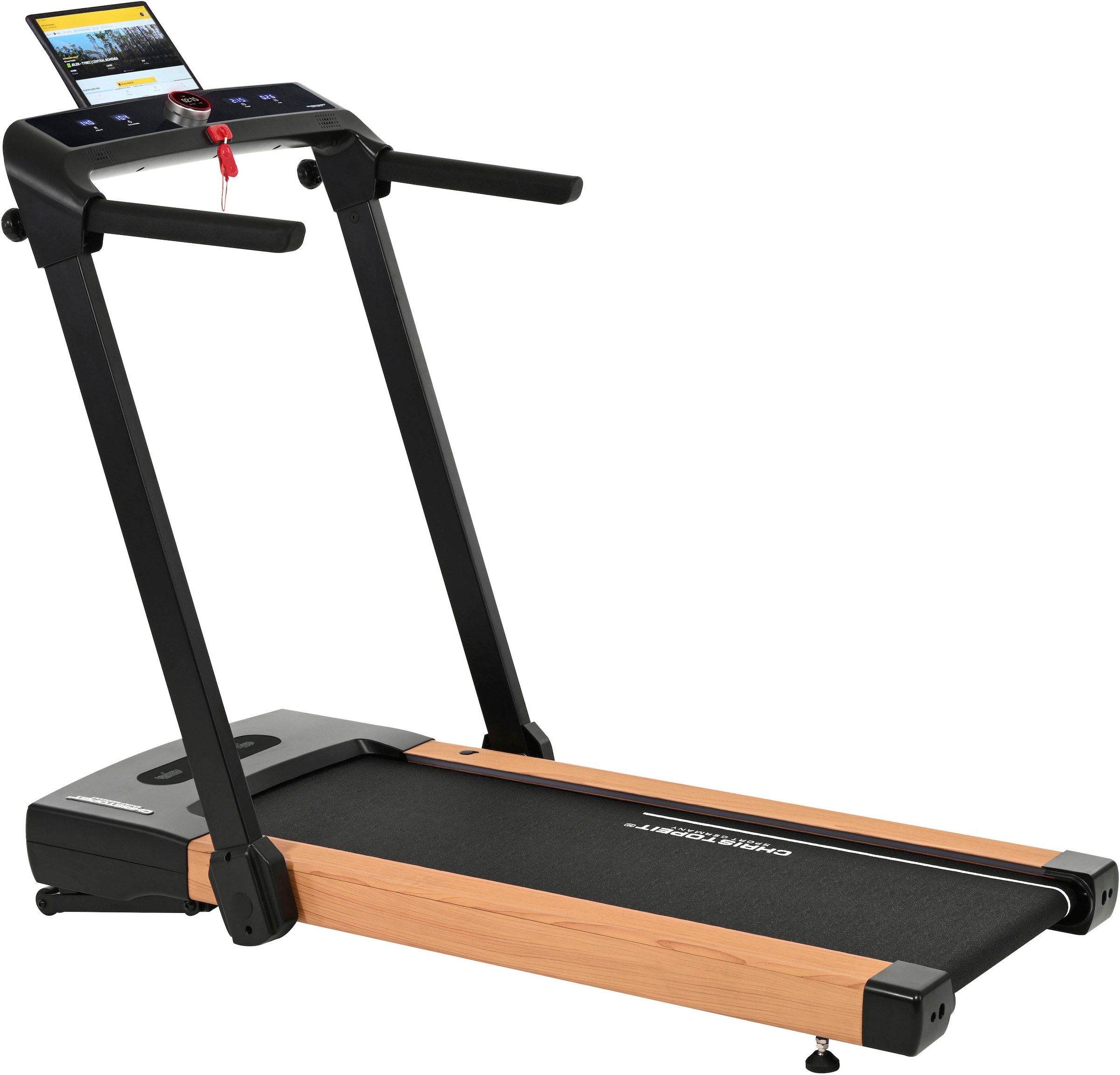 Laufband "2 in 1 S", ohne Unterlegmatte, schwarz, CHRISTOPEIT SPORT, Laufbänder, bis max. 14 km/h, klappbar, 120 kg max. Benutzergewicht