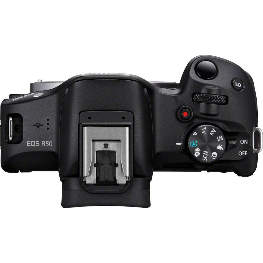 Canon Systemkamera »EOS R50 + RF-S 18-45mm F4.5-6.3 IS STM Kit«, RF-S 18-45mm F4.5-6.3 IS STM, 24,2 MP, Bluetooth-WLAN, inkl. RF-S Objektiv 18-45 IS