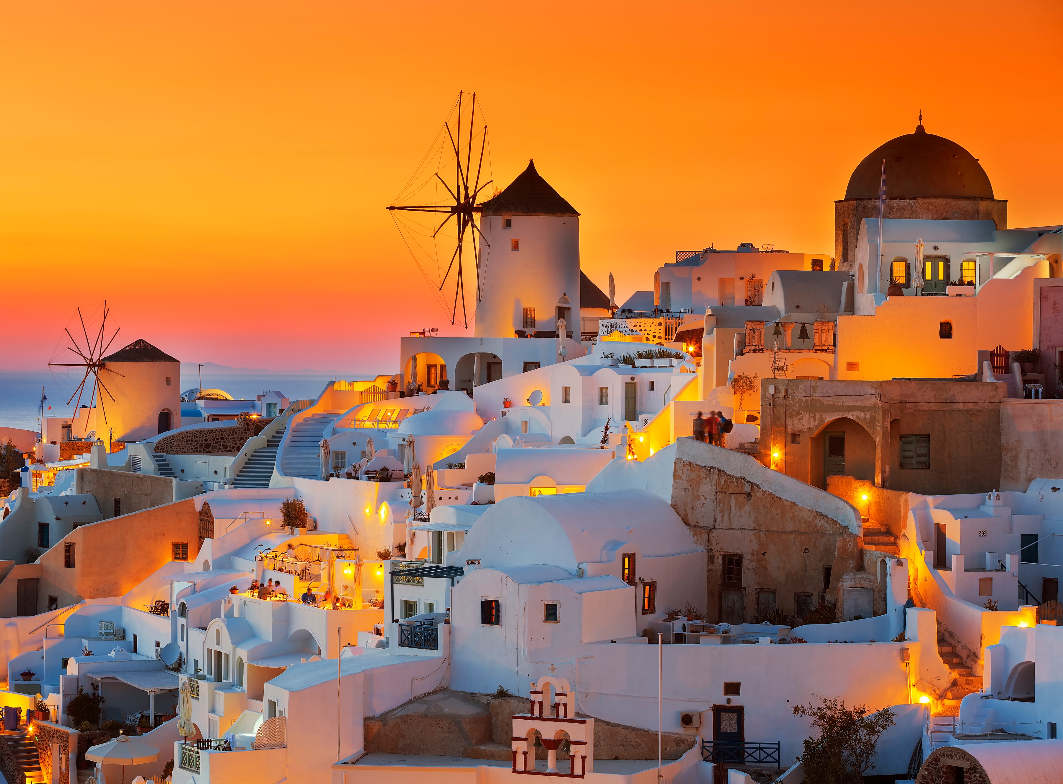 Papermoon Fototapete "Santorini Sunset" glatt