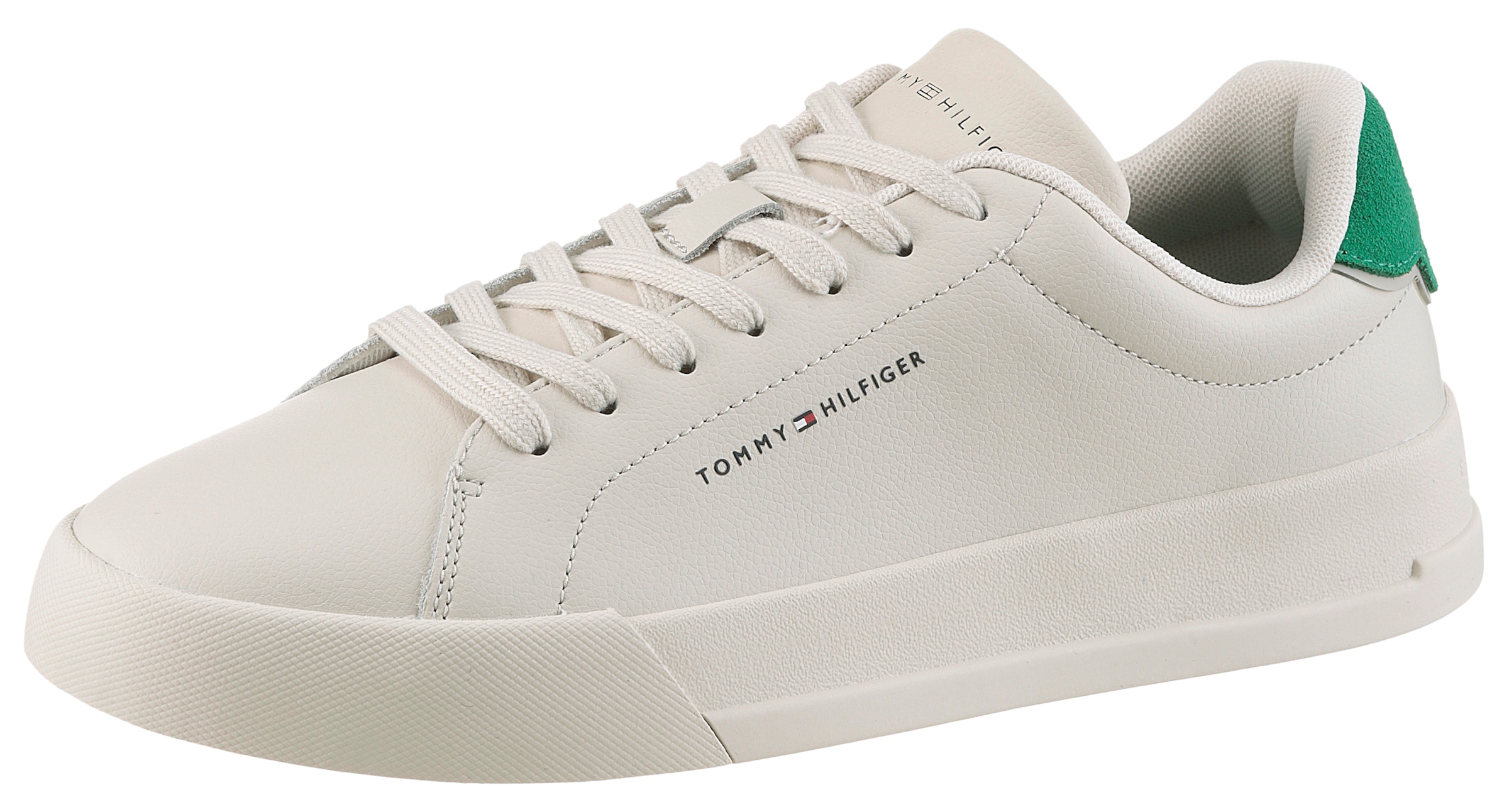 Tommy Hilfiger Plateausneaker »TH COURT LTH DETAIL ESS«, Freizeitschuh, Halbschuh, Schnürschuh mit seitlichem Logoschriftzug