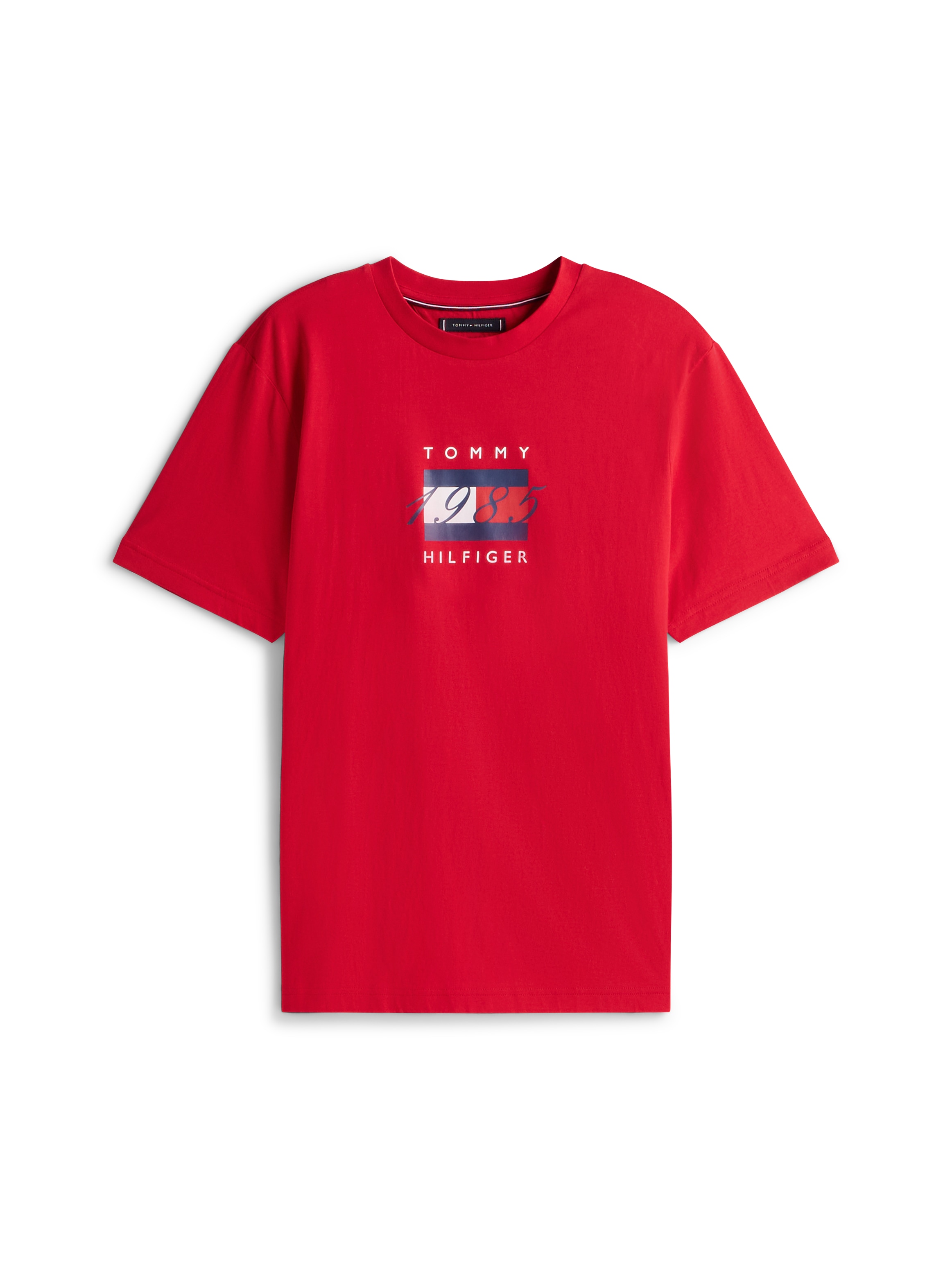 Tommy Hilfiger T-Shirt »LINEAR FLAG GRAPHIC«, Rundhals, regular fit, Jersey
