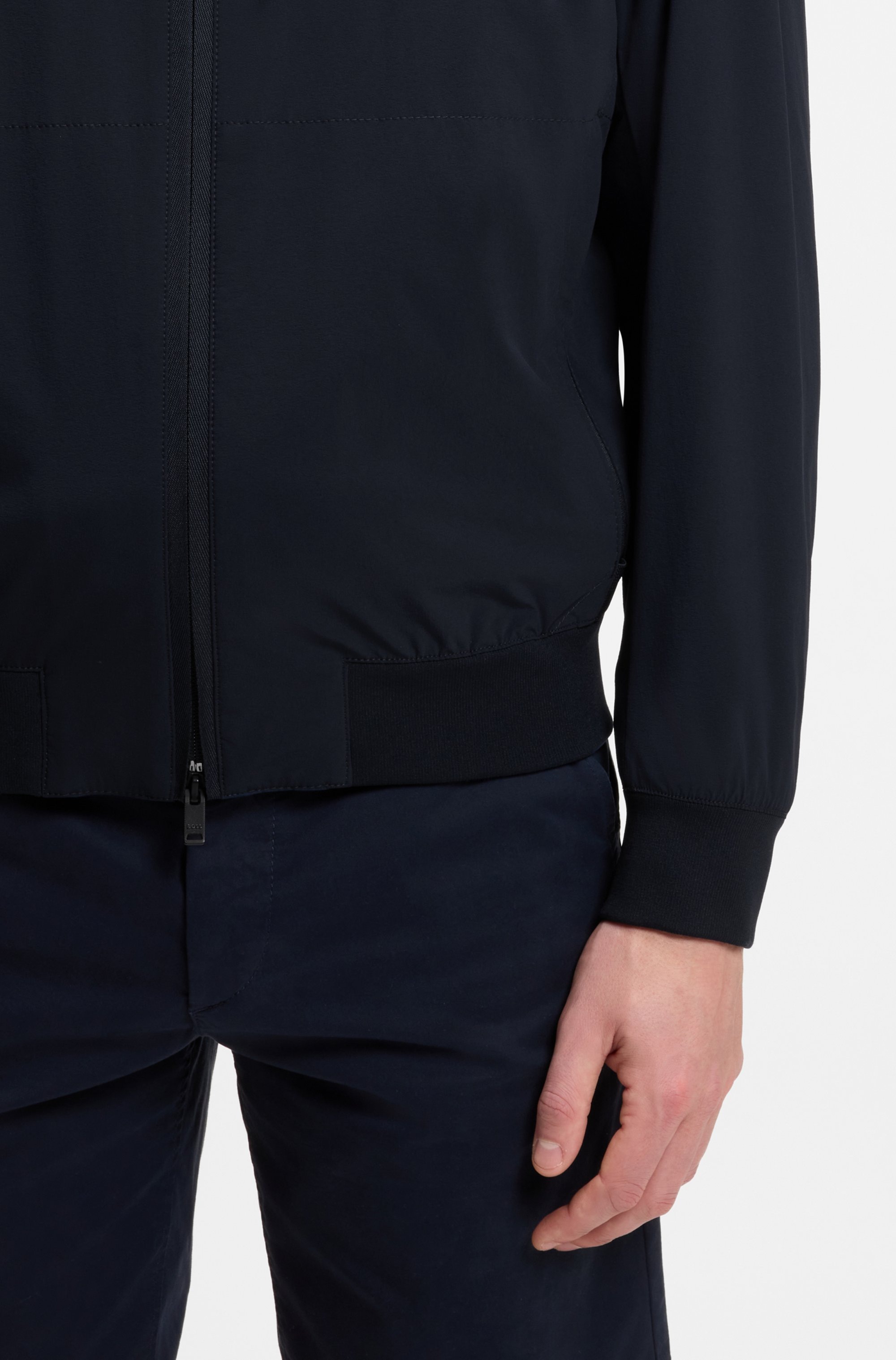 BOSS ORANGE Blouson "Osruf" Rippbündchen, Regular Fit, 2-wege-Reißverschlus günstig online kaufen