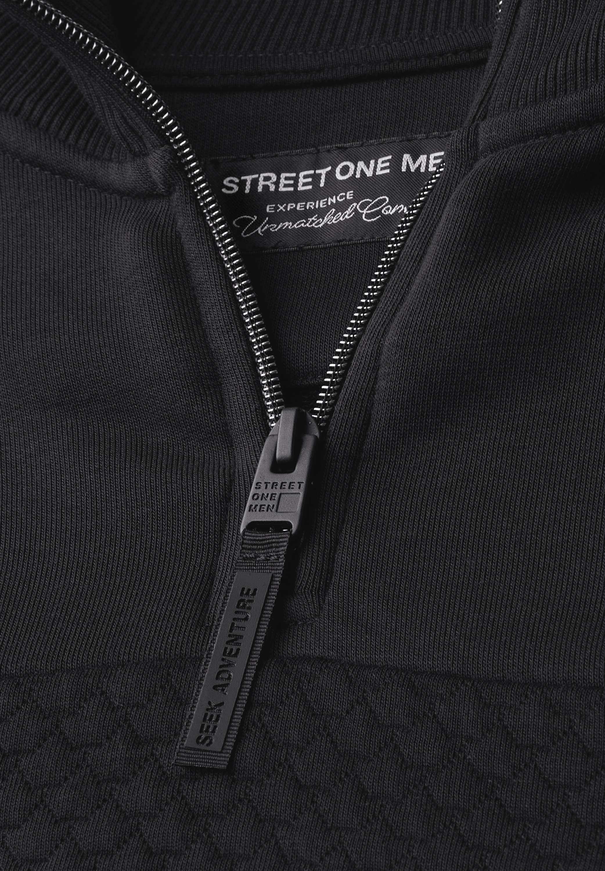 STREET ONE MEN Rollkragenpullover, mit Struktur-Muster