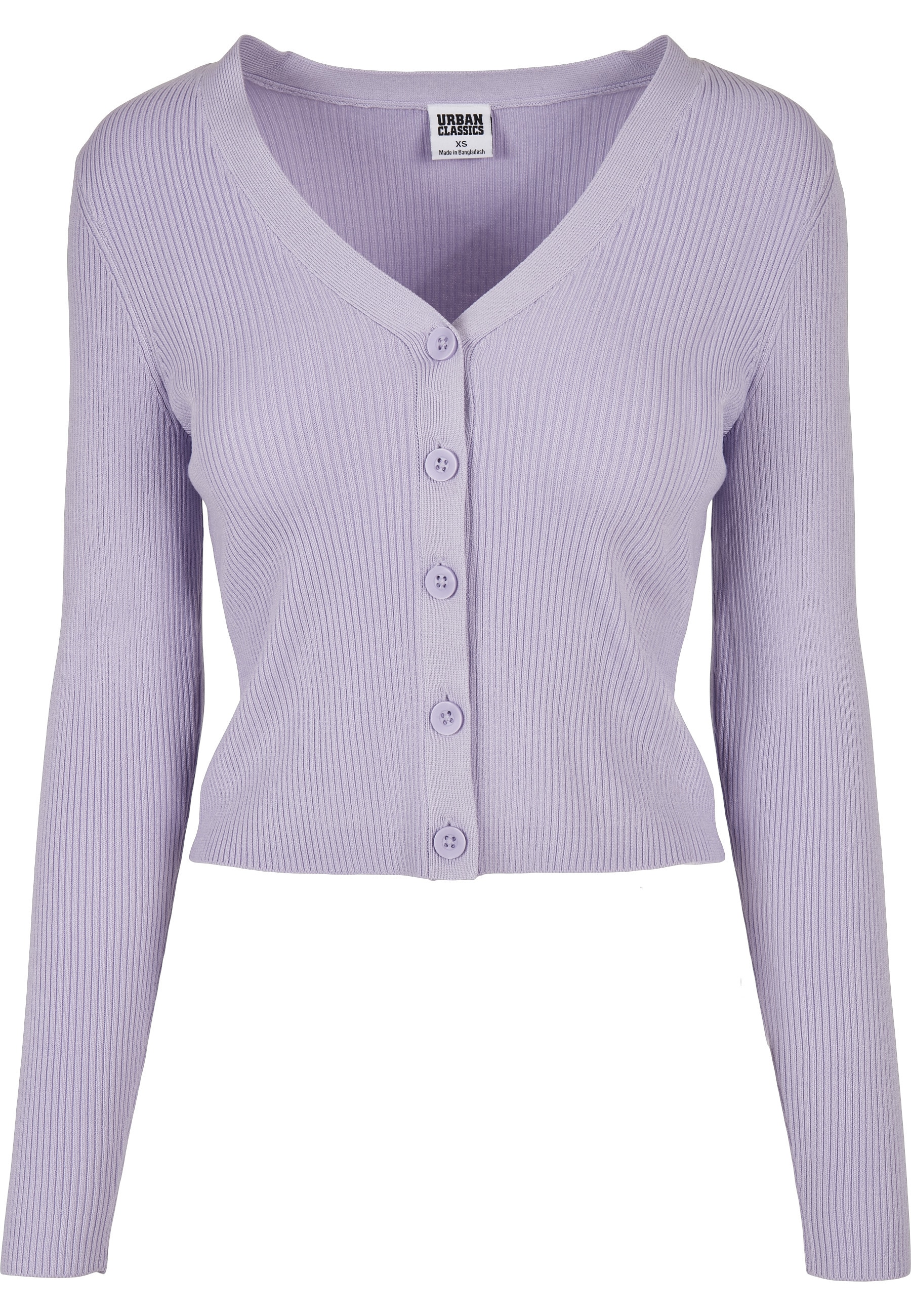 URBAN CLASSICS Cardigan "Urban Classics Damen Ladies Short Rib Knit Cardigan" 1 Stk.