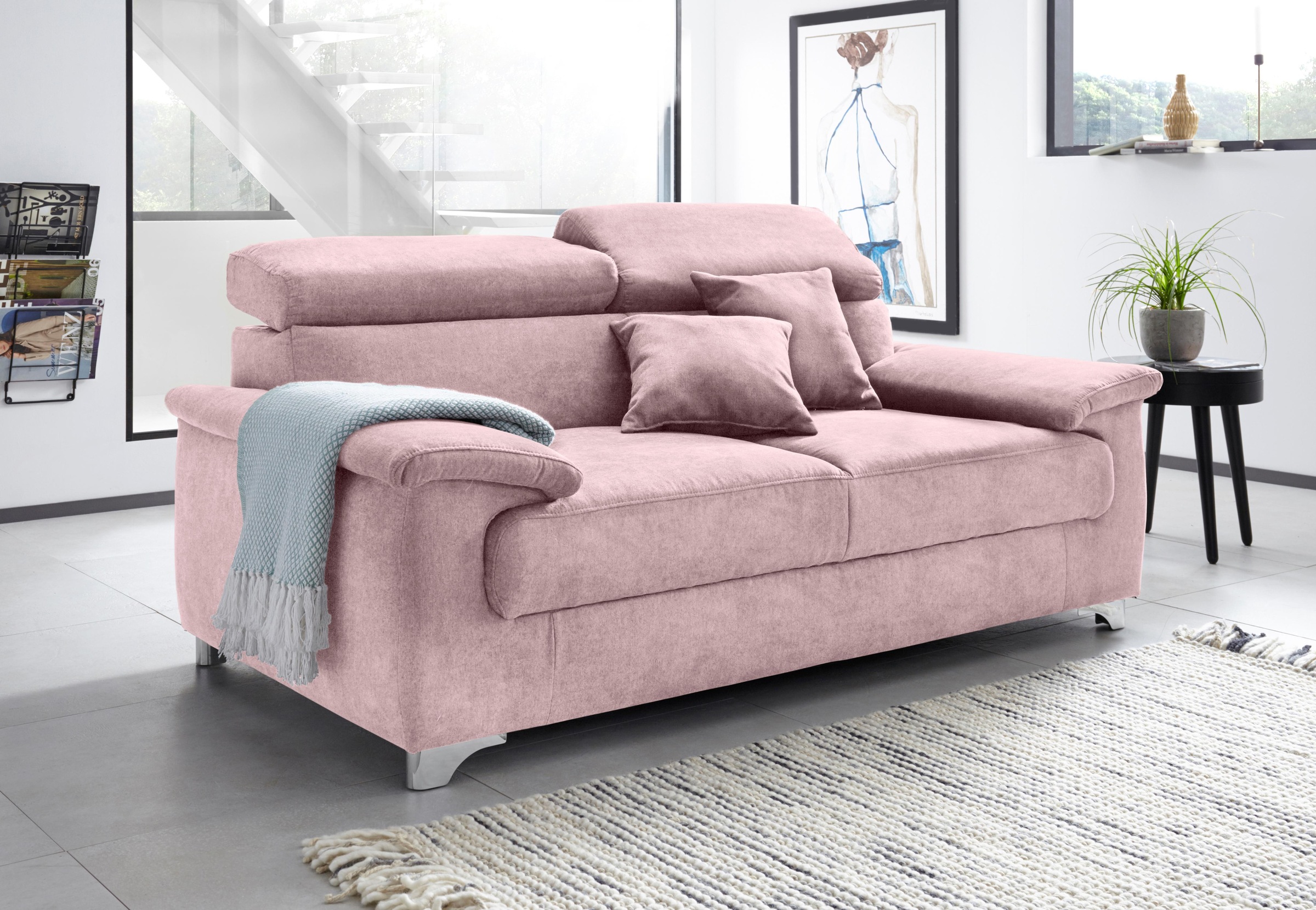 DOMO collection 2-Sitzer "Mira inklusive Kopfteilverstellung für mehr Wohlf günstig online kaufen