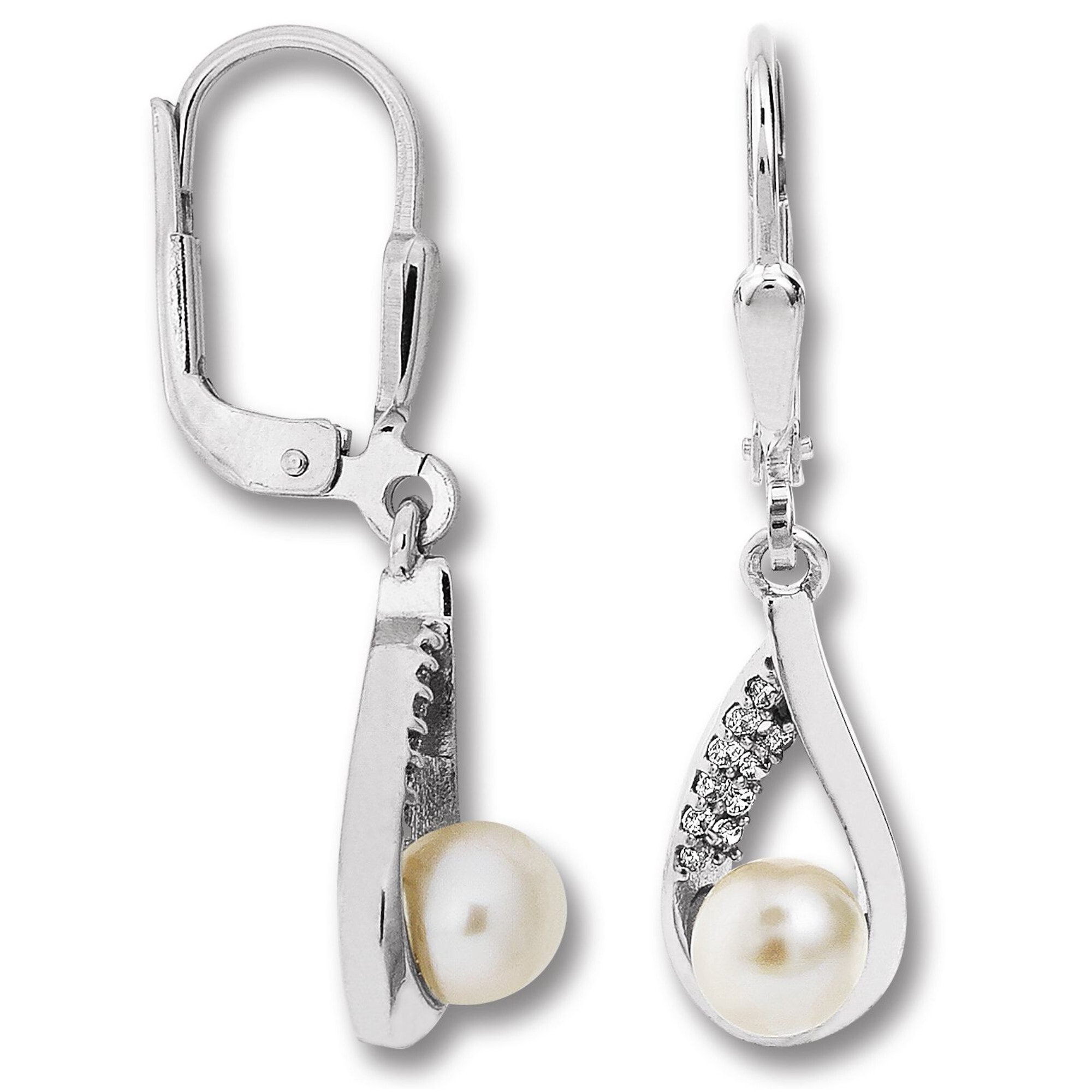 Paar Ohrhänger »Zirkonia Ohrringe Ohrhänger aus 925 Silber«, Damen Silber Schmuck