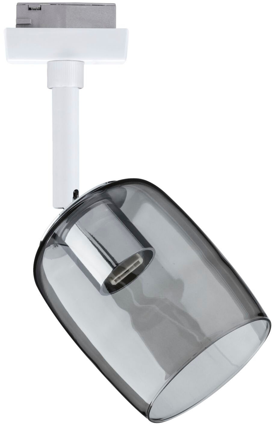 PAULMANN Schienensystem-Leuchten "URail Schienenspot Blossom dimmbar Signalweiß, Rauchglas", H: 19,2cm, 1 Stk., grau, Leuchten