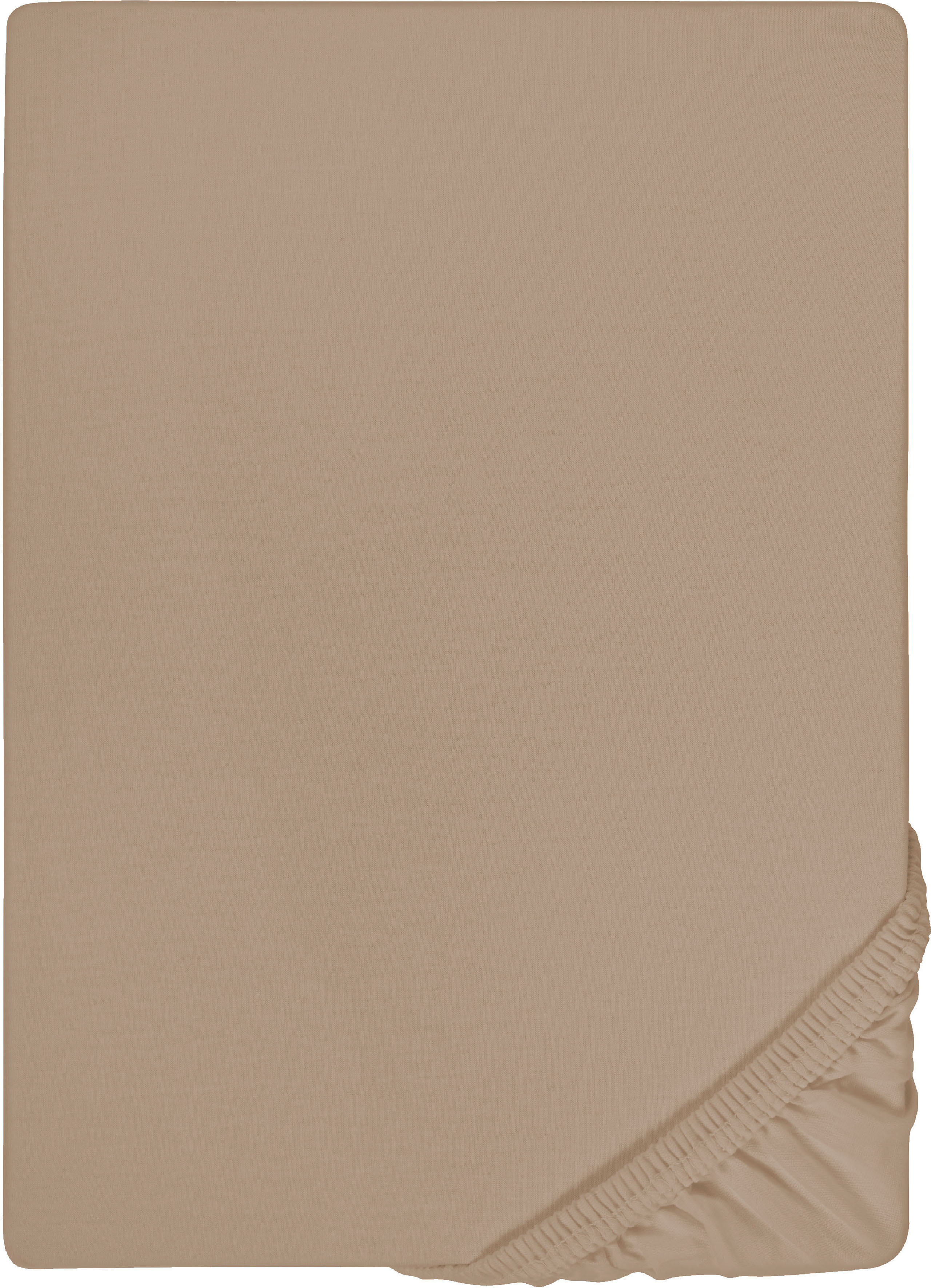 Biberna Spannbettlaken "0077866 Deluxe Jersey-Elastic Spannbetttuch 97% Baumwolle" Jersey mit Elasthan, Rundumgummi, bügelfrei, ab Größe 90 x 190 cm i