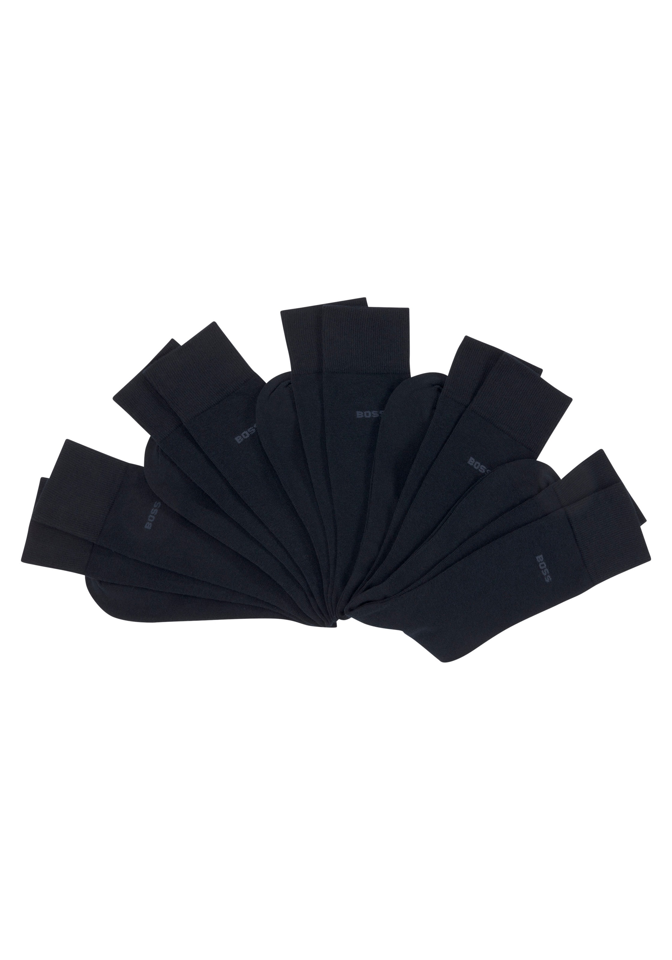 BOSS Businesssocken »5P RS Uni Col CC«, (Packung, 5 Paar, 5er), mit BOSS Schriftzug