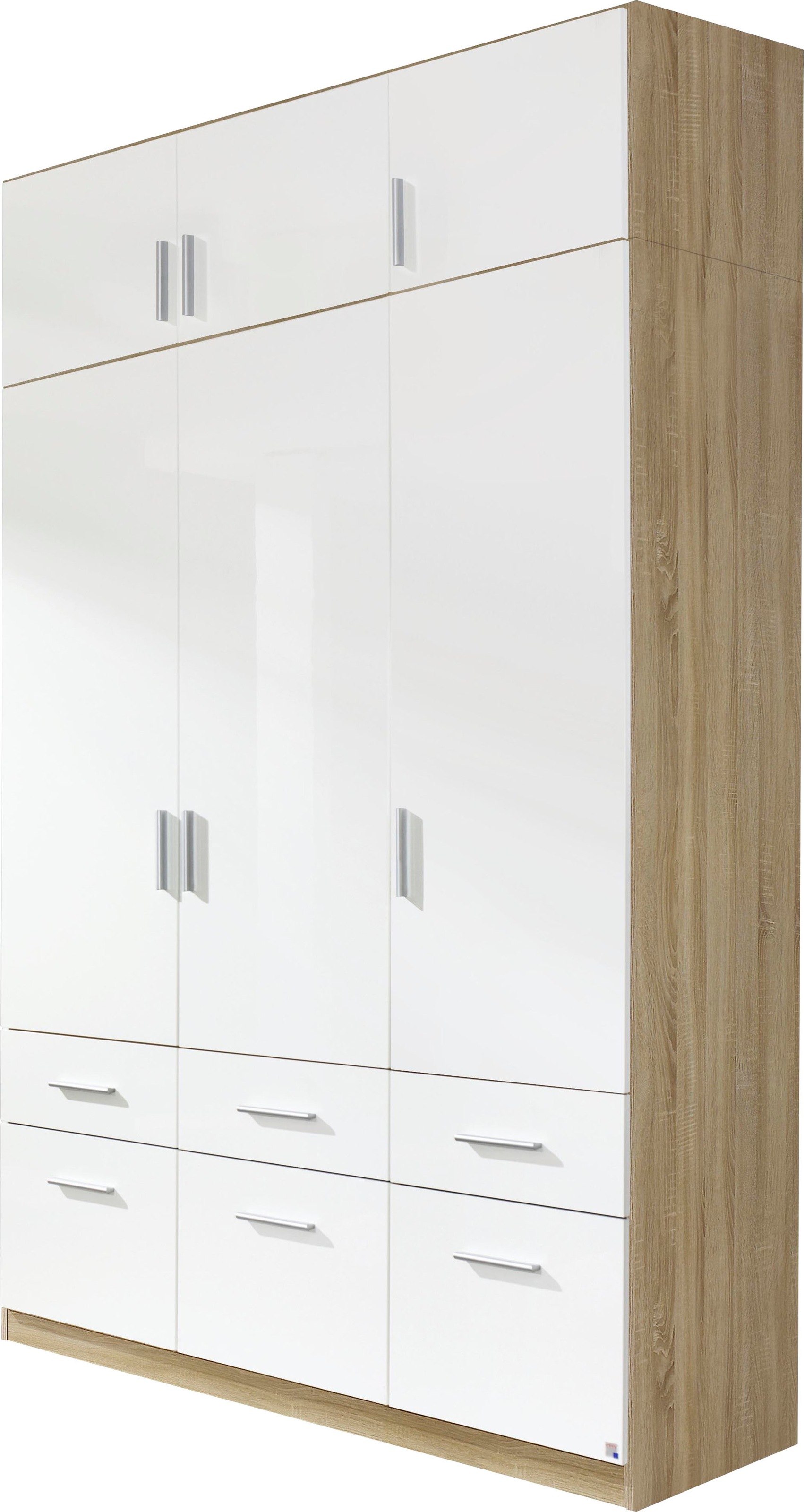rauch Drehtürenschrank »Kleiderschrank Schrank Garderobe Schlafzimmerschrank CELLE«, in 4 Breiten und 2 Höhen, optional mit Schubkästen MADE IN GERMANY