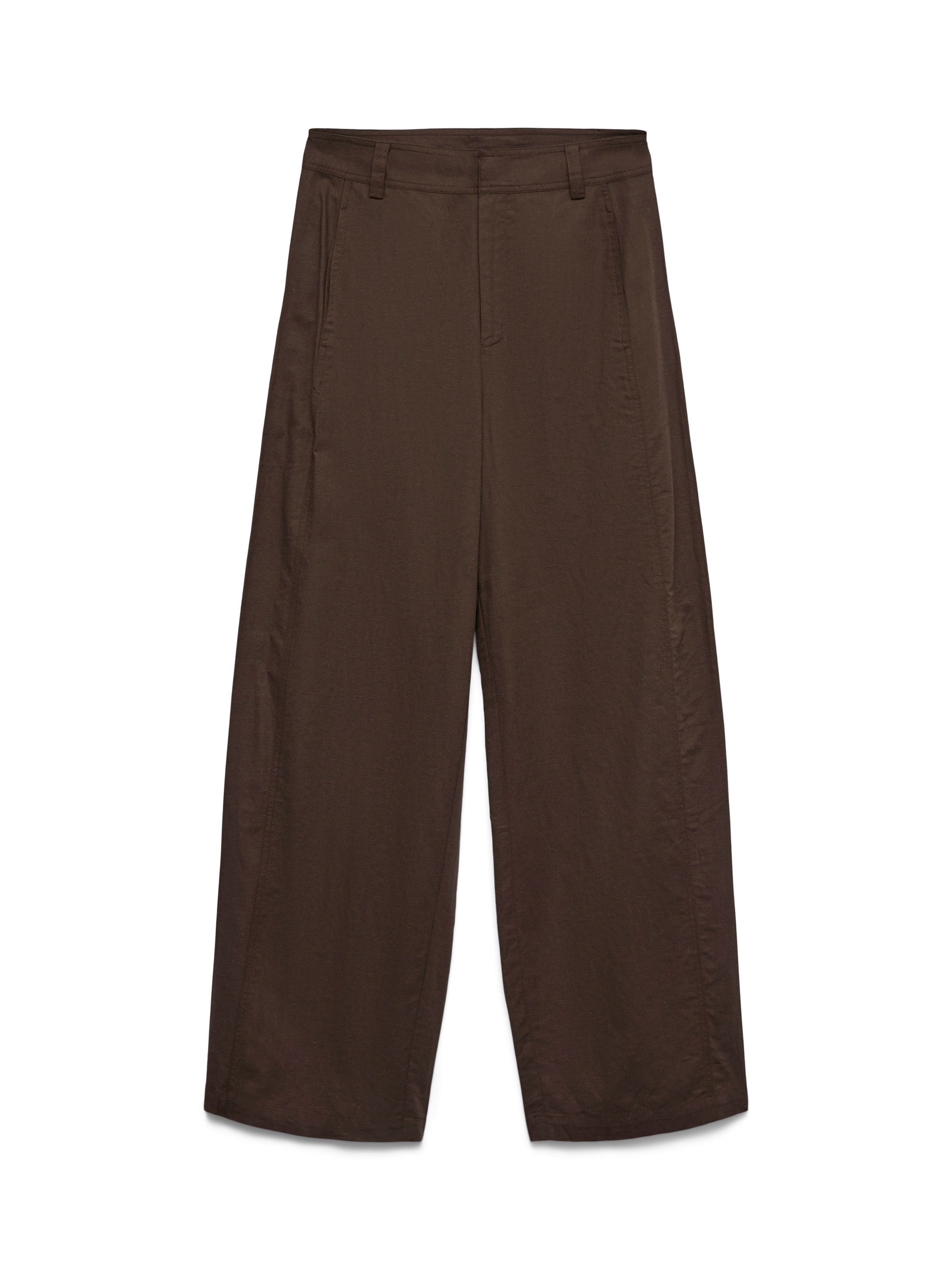 Vero Moda Anzughose »VMSELMA HW BARREL PANTS WVN NOOS«  Baumwollmischung, high waist, weite Beinform, mit Leinen