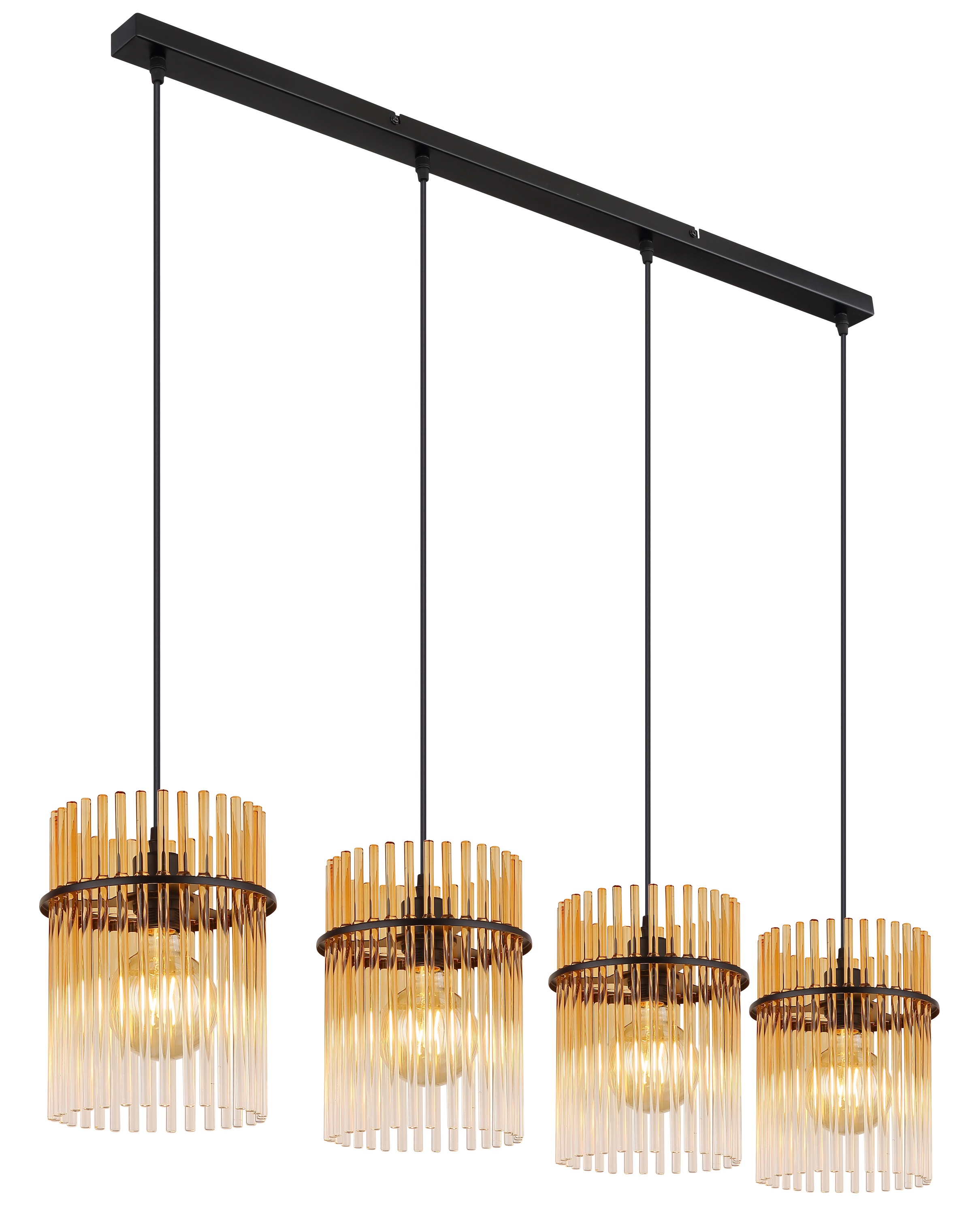 GLOBO LIGHTING Hängeleuchte »GORLEY« E27 1 Stk. Hängelampe Glasstäbe amber klar verlaufend elegant Wohnzimmer
