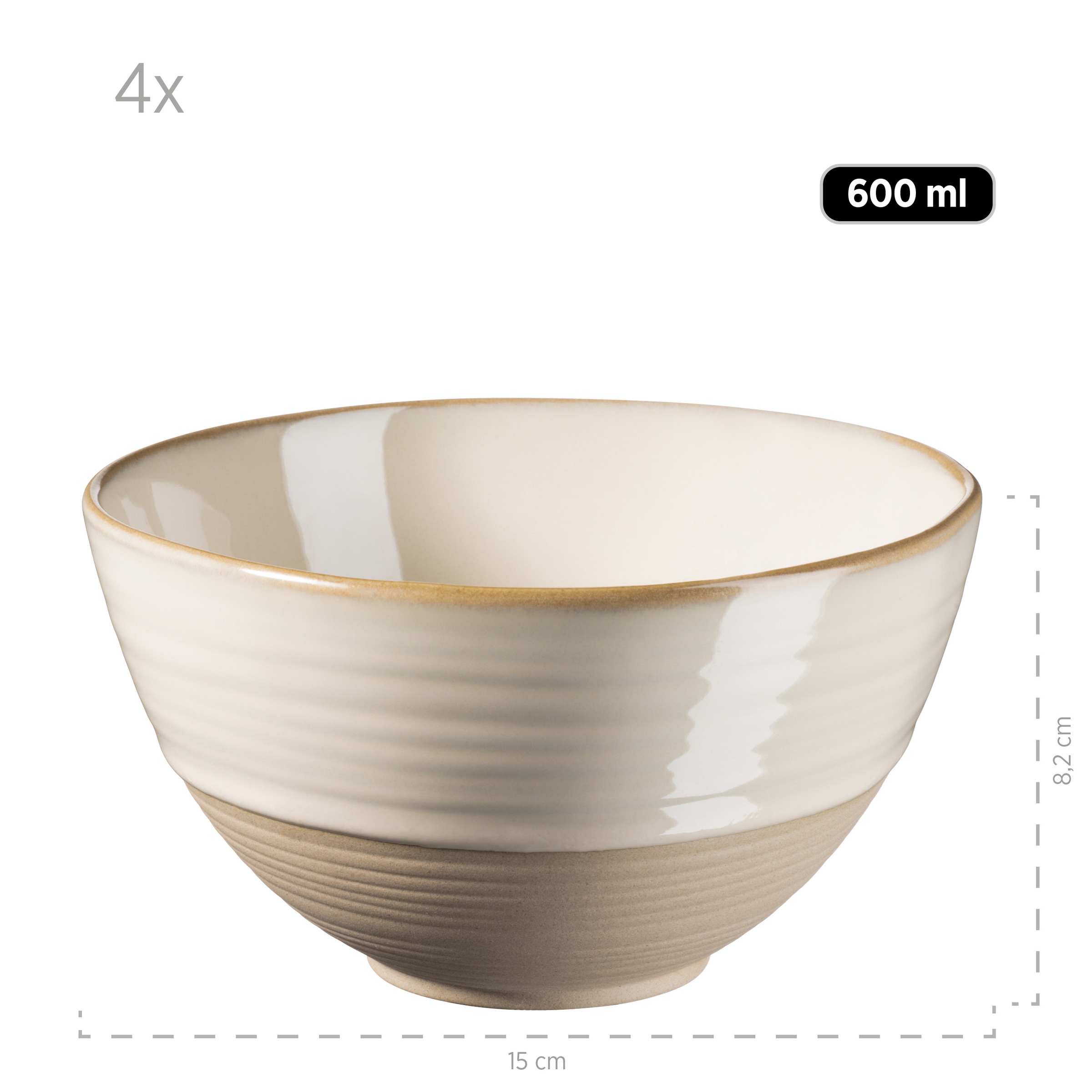 MÄSER Frühstücks-Geschirrset »NOTTINGHAM, Geschirr-Set, Keramik«