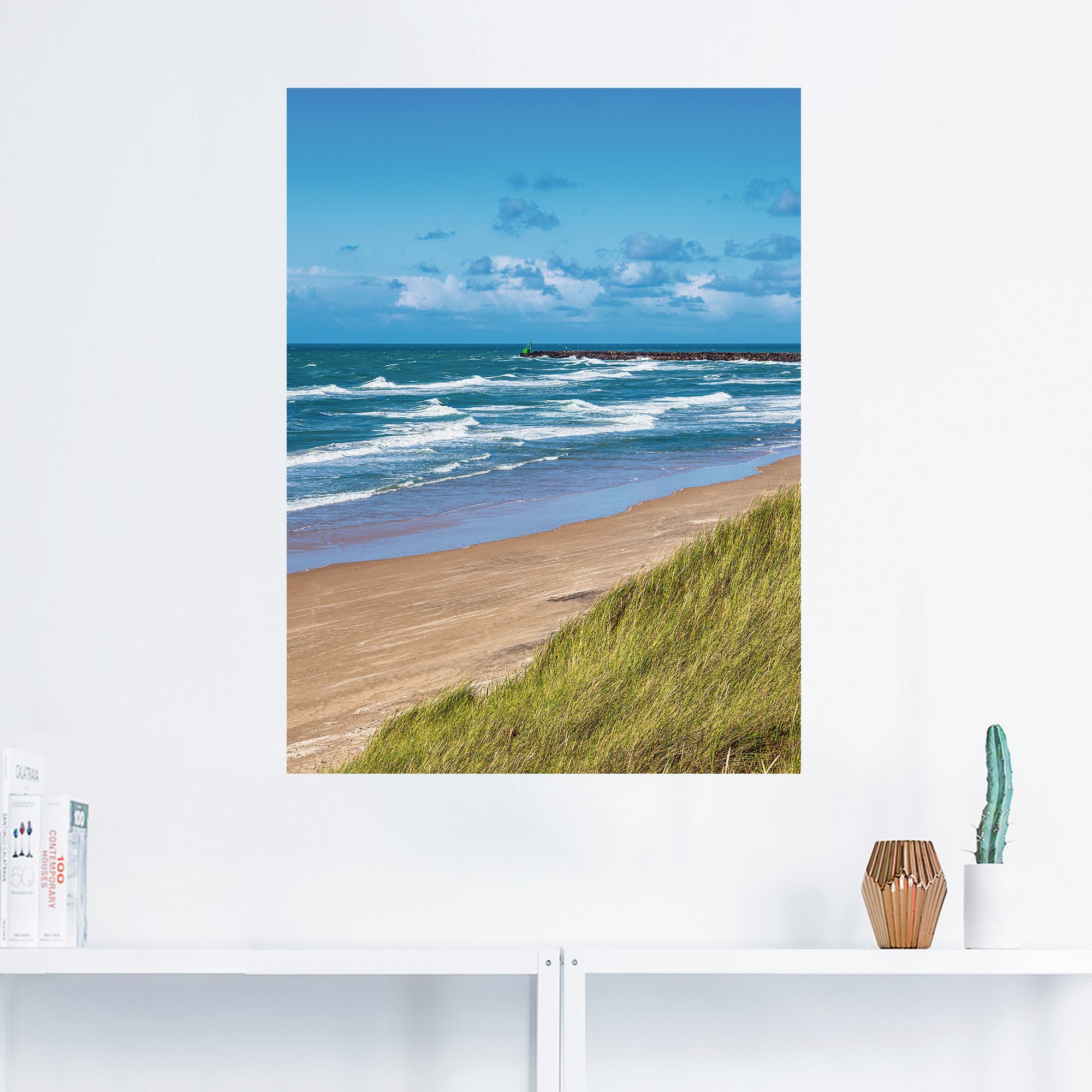 Artland Poster »Düne und Strand bei Hirtshals Dänemark I«, Küstenbilder, (1 St.), als Alubild, Outdoorbild, Leinwandbild in verschied. Größen