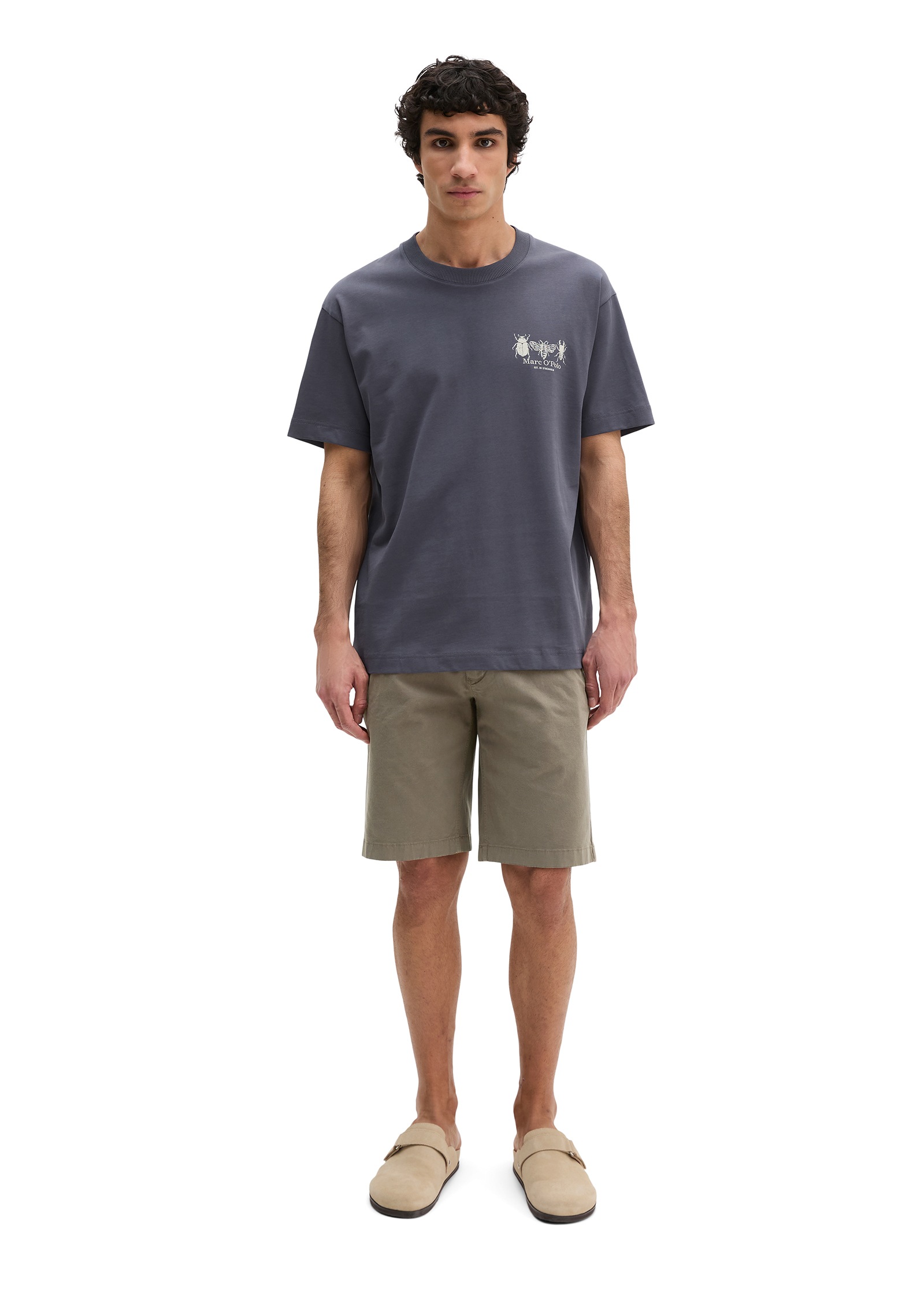 Marc O'Polo T-Shirt loose fit mit beidseitigen Insektenprints