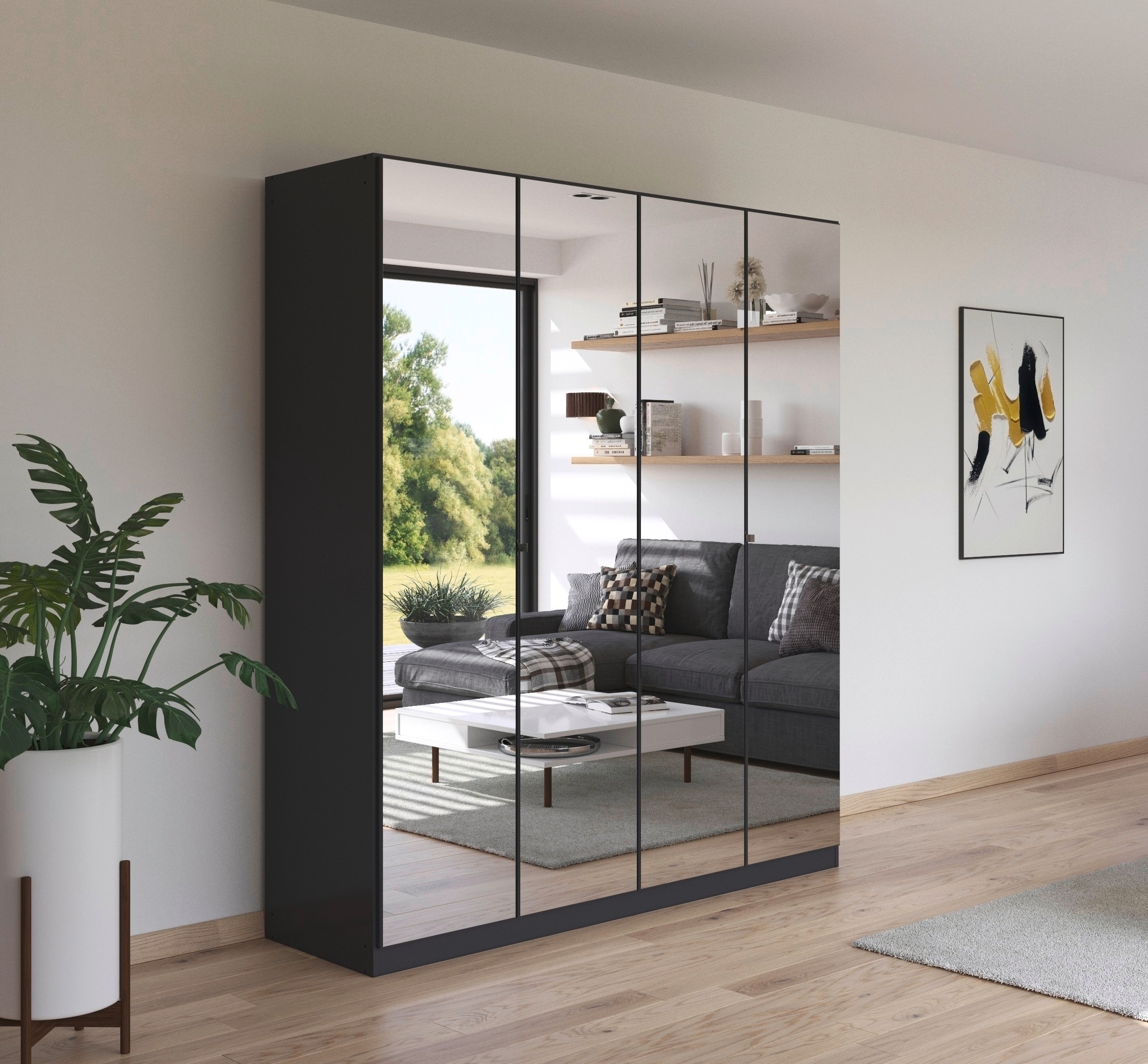 rauch Drehtürenschrank "Reflect" mit Spiegelfront, inkl. praktischer Innene günstig online kaufen