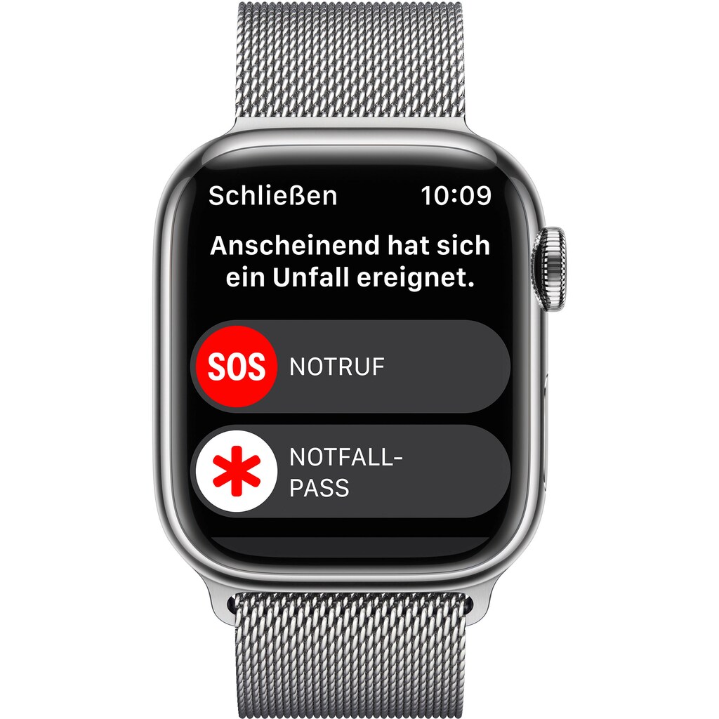 Apple Watch »Watch Series 8 GPS + Cellular 41mm Edelstahl«