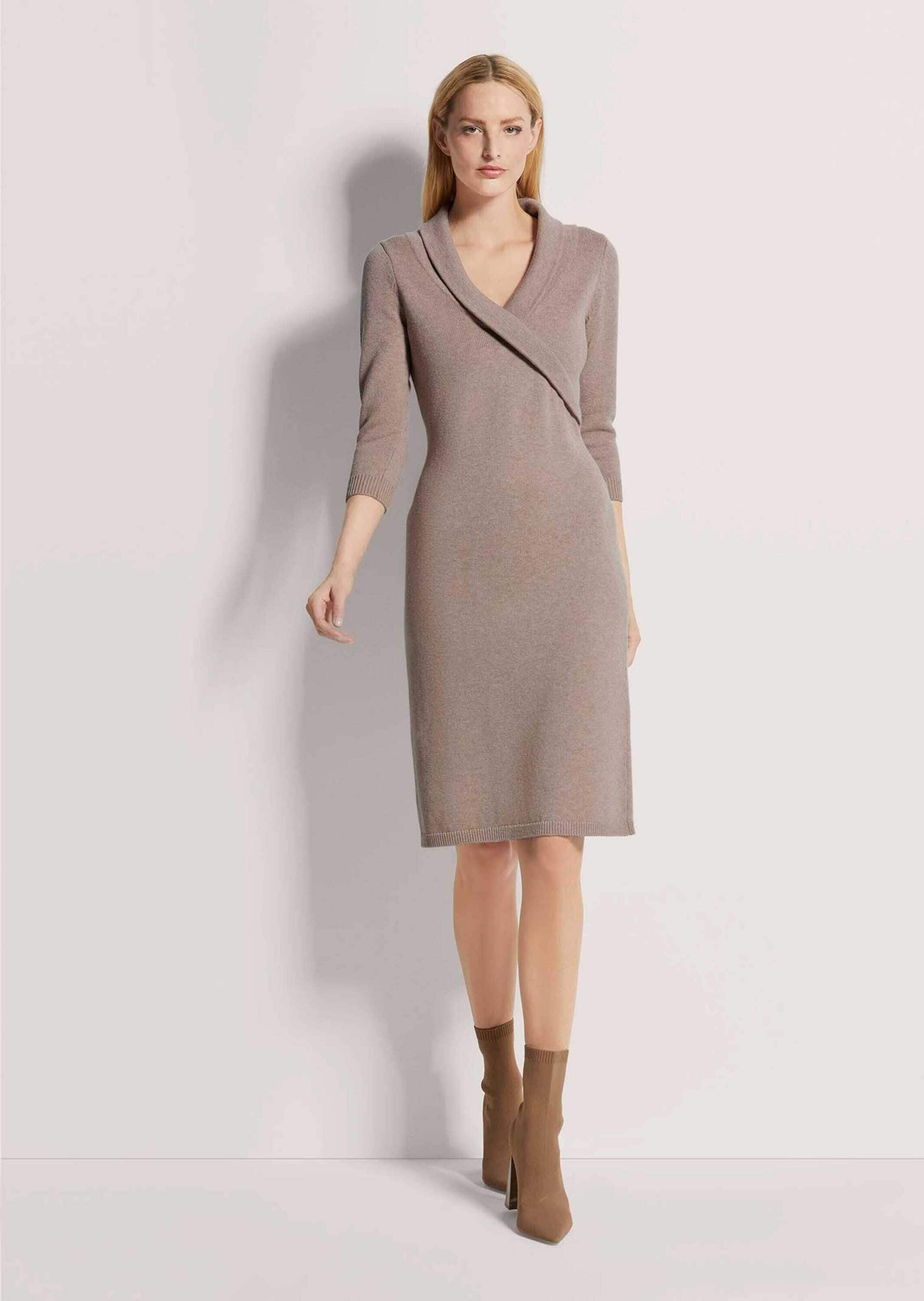 MADELEINE Strickkleid »Strickkleid Strickkleid in Wickel-Optik«