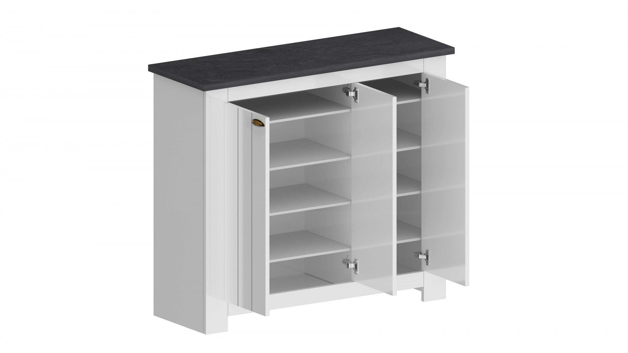 Thumbnail - Home affaire Schuhschrank "FIGO, Made in Italy – Schuhkommode,Schuhregal für ca. 30 Paar Schuhe" 1 Stk. tlg. 3-Türig, Si...