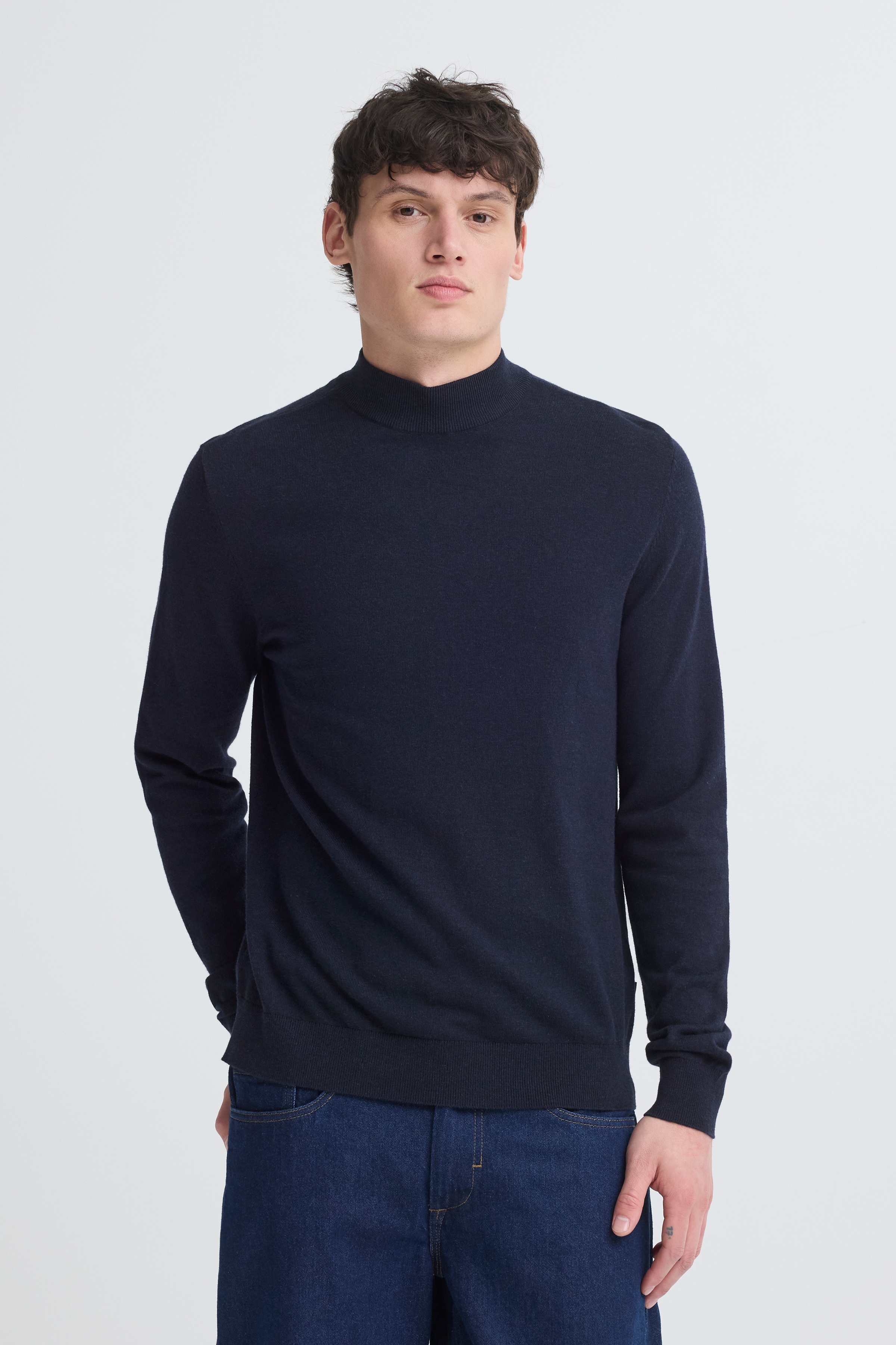 Blend Stehkragenpullover "BHBAGGE HIGH NECK KNIT" Baumwollmischung, regular fit