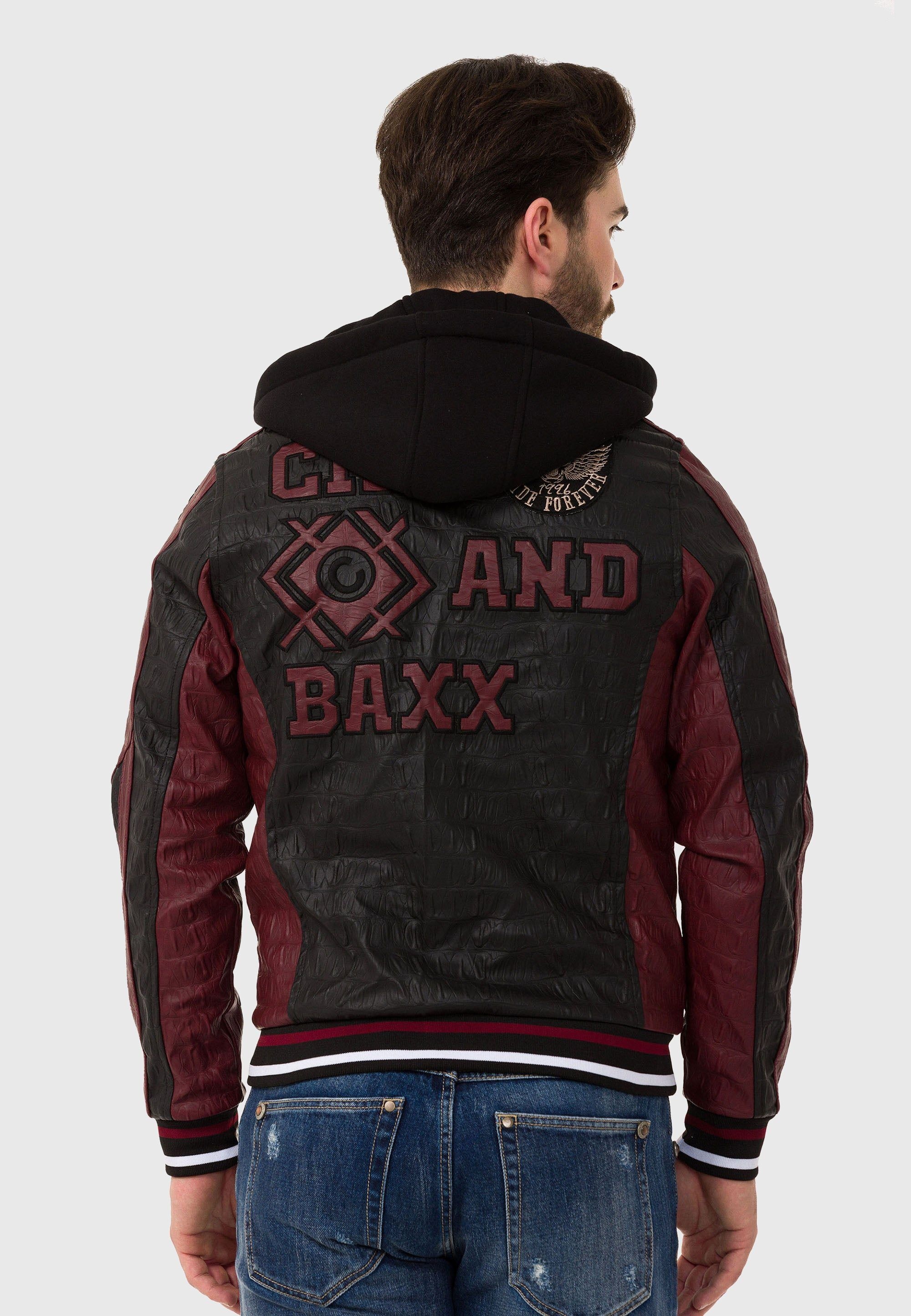 Cipo & Baxx Lederimitatjacke »Jacke«, ohne Kapuze, aus Kunstleder