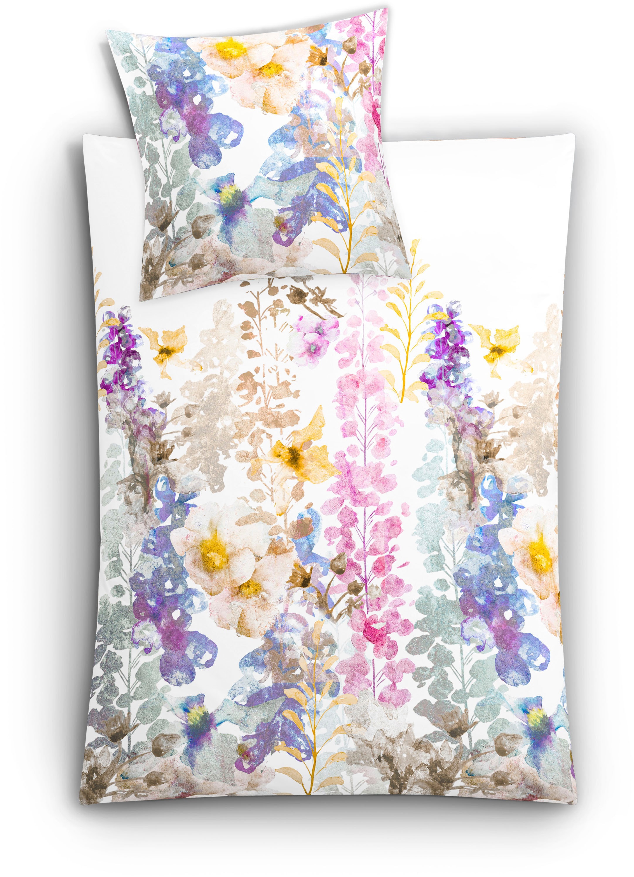 Kleine Wolke Bettwäsche "Alcea" 2 Stk. tlg. mit floralem Print günstig online kaufen