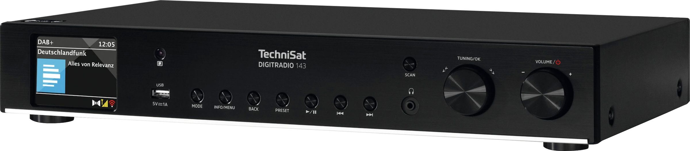 TechniSat Internet-Radio »DIGITRADIO 143 (V3)«, (Bluetooth-WLAN Digitalradio (DAB+)-FM-Tuner mit RDS-Internetradio)