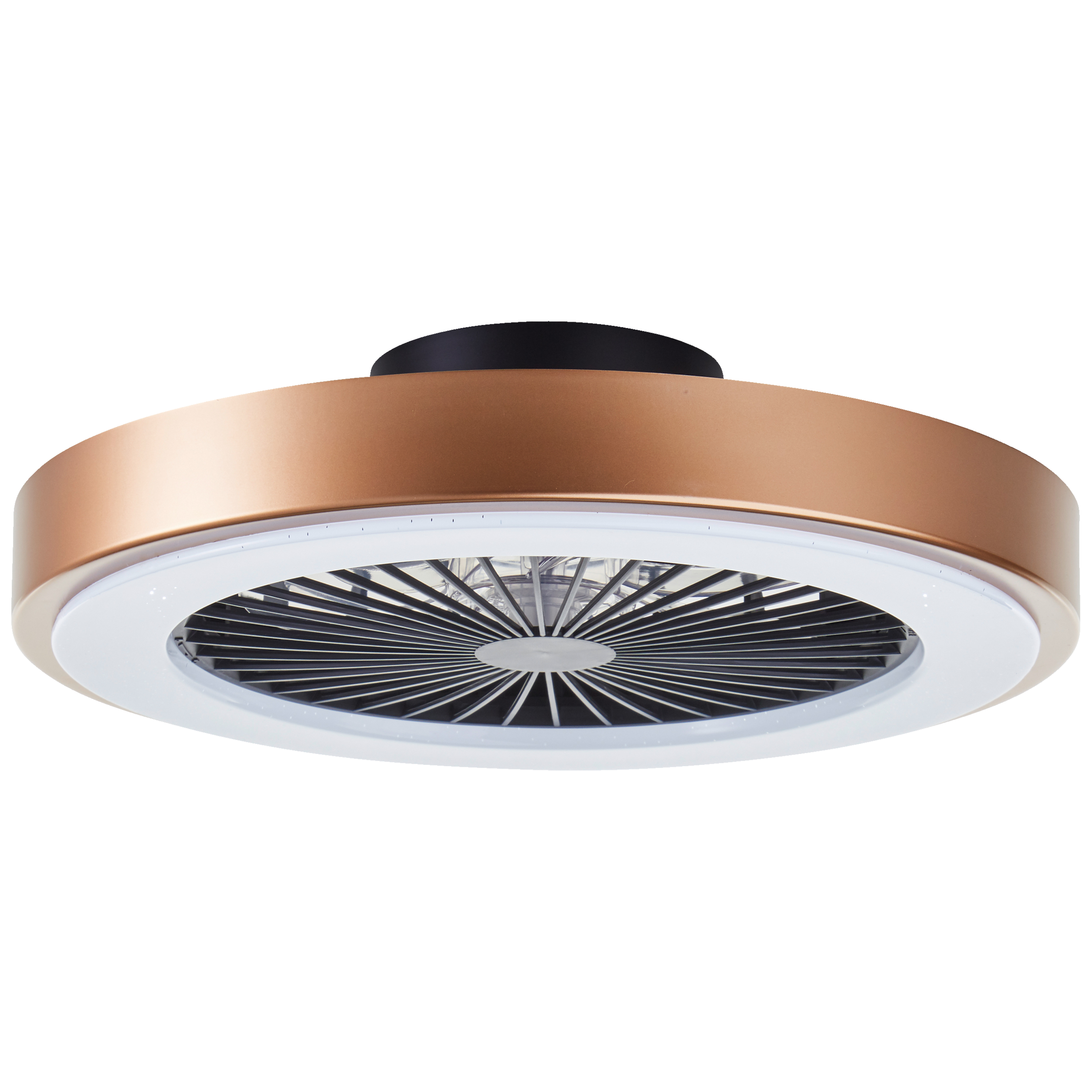 BRILLIANT LED Deckenleuchte "Slimline", Ø 49cm H: 14cm, 1 Stk., gold, Wohnzimmer, Leuchten, LED Deckenleuchte, Ventilator, ICRGB, CCT, 49 cm, 4700