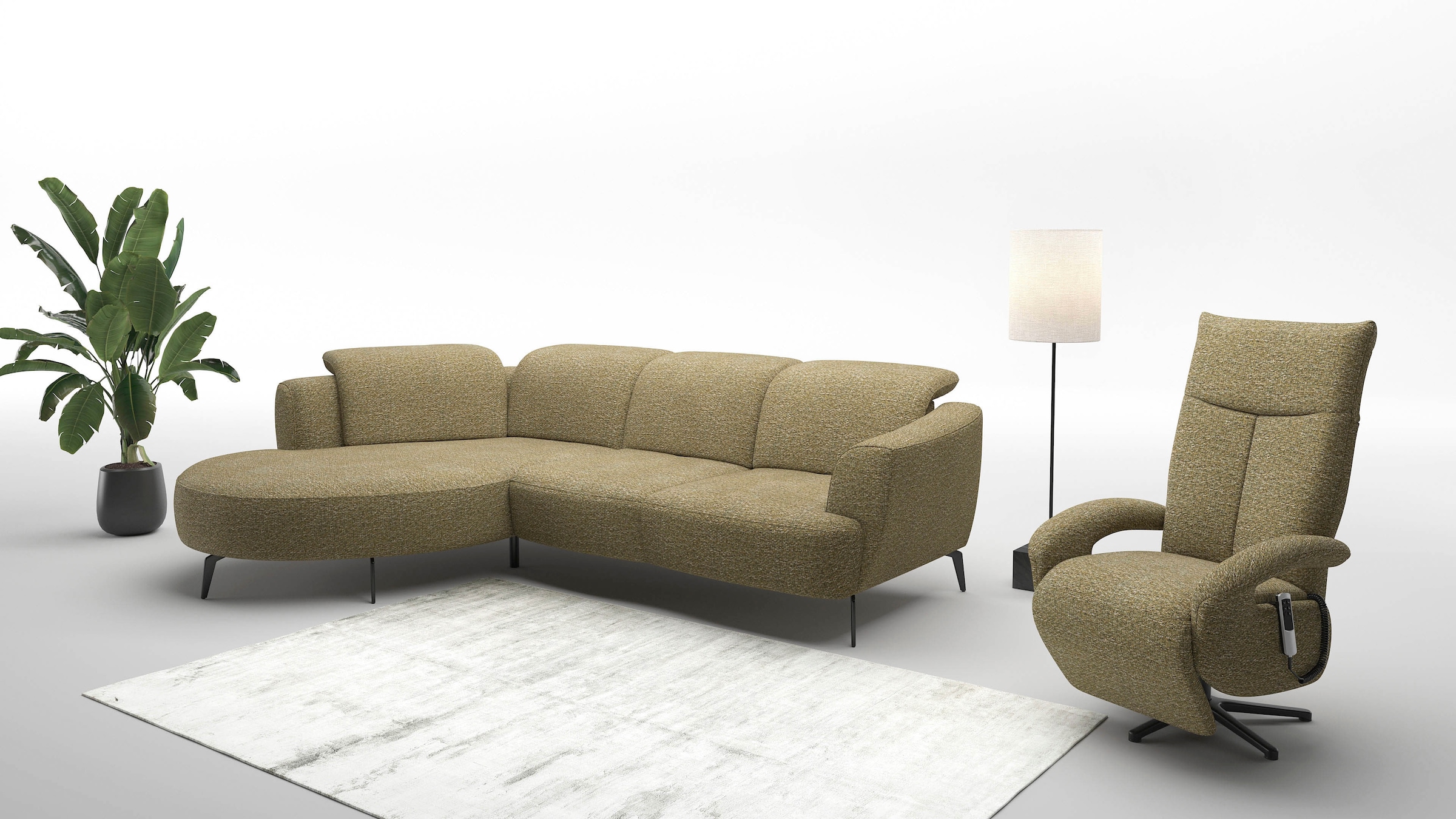 sit&more Ecksofa »Zoe«, ink.Sitztiefenverstellung, wahlweise mit Kopfteilverstellung