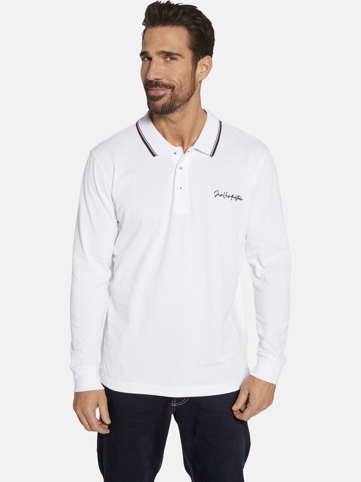 Jan Vanderstorm Langarm-Poloshirt "Doppelpack Langarm-Poloshirt TEUVO" günstig online kaufen