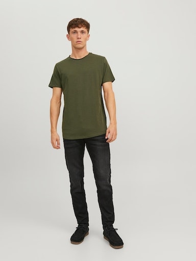 Jack & Jones Rundhalsshirt »JJEBASHER TEE O-NECK SS NOOS«, mit Rundhalsausschnitt