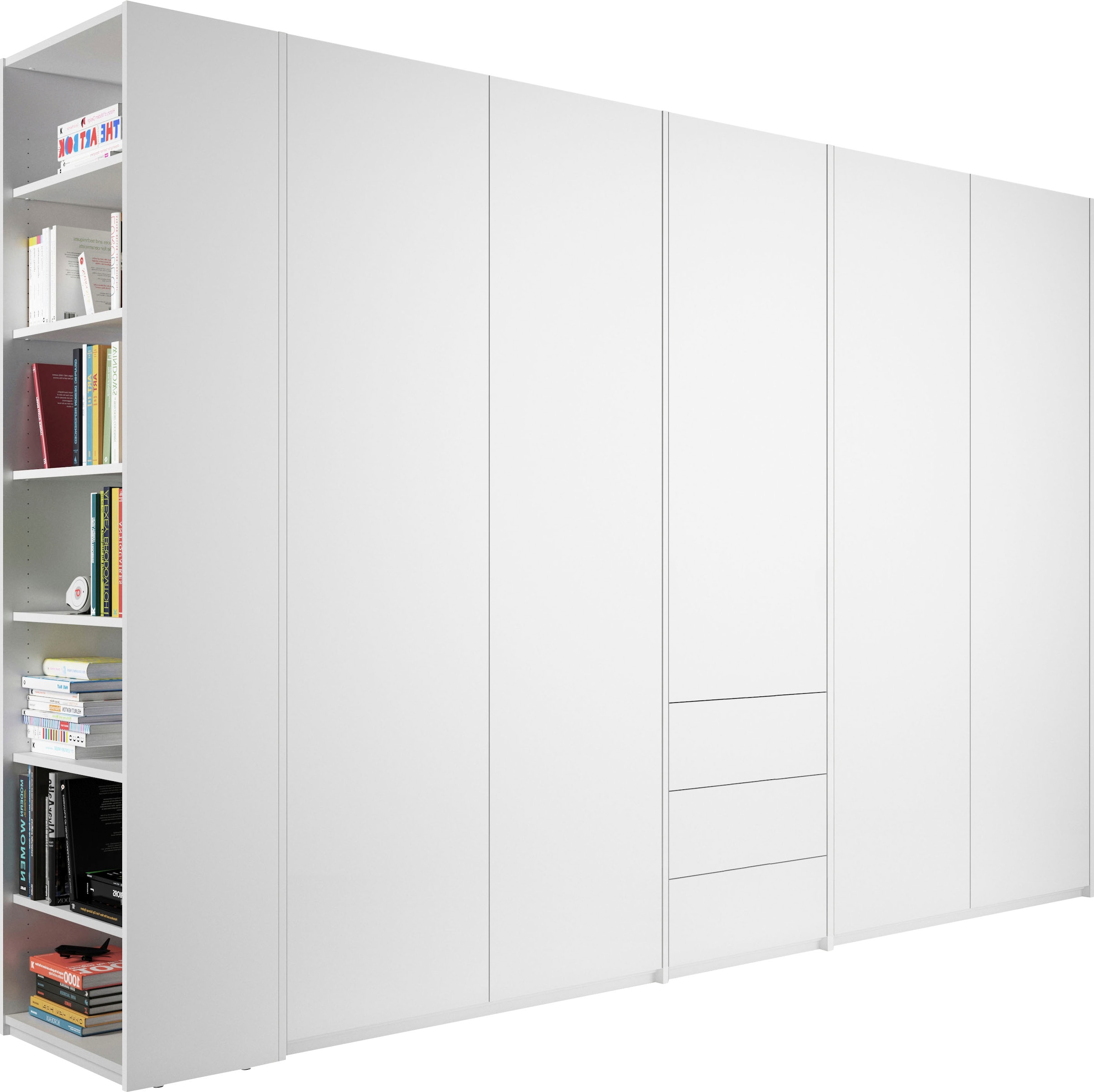 Müller SMALL LIVING Kleiderschrank Plus links Schubladen, | rechts oder 2 BAUR Variante »Modular Anbauregal 3«, montierbar geräumige