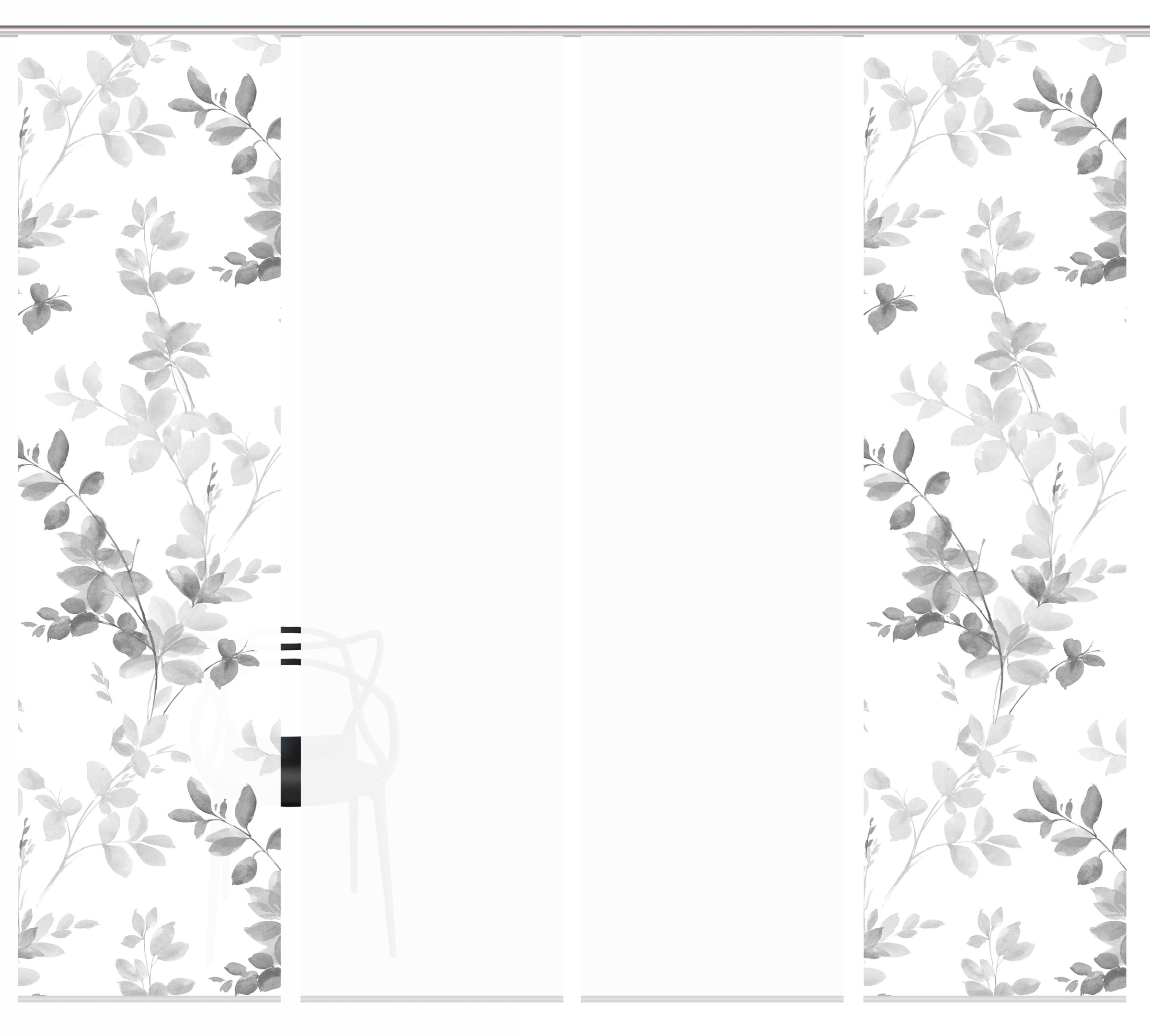 HOME WOHNIDEEN Schiebegardine »4er SET«, (4 St.), Schiebevorhang Digidruck 4er Set AYLA