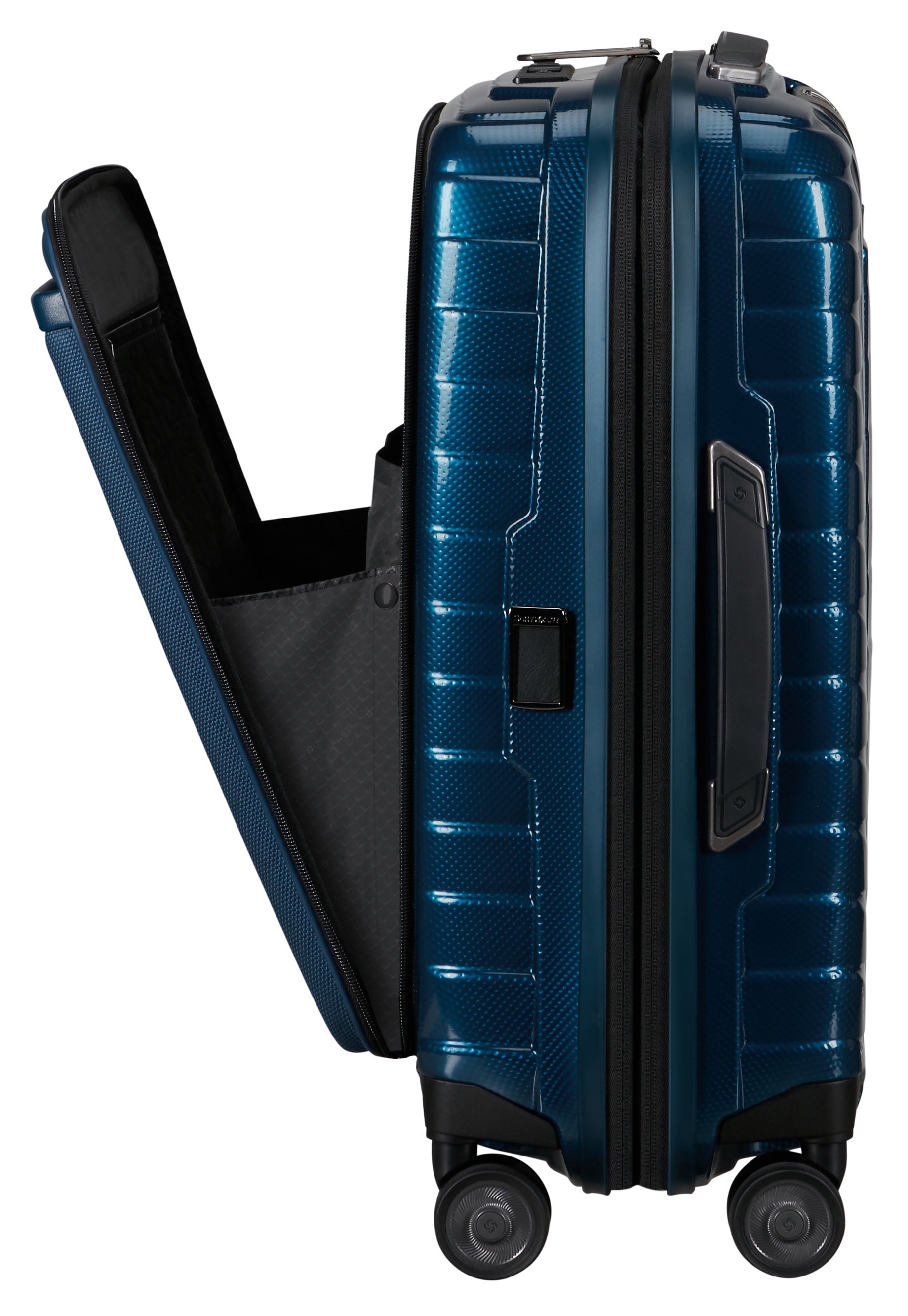 Samsonite Hartschalen-Trolley »PROXIS 55 EXP easy access« 42 l 4 Rollen Handgepäck Hartschalenkoffer Volumenerweiterung Laptopfach