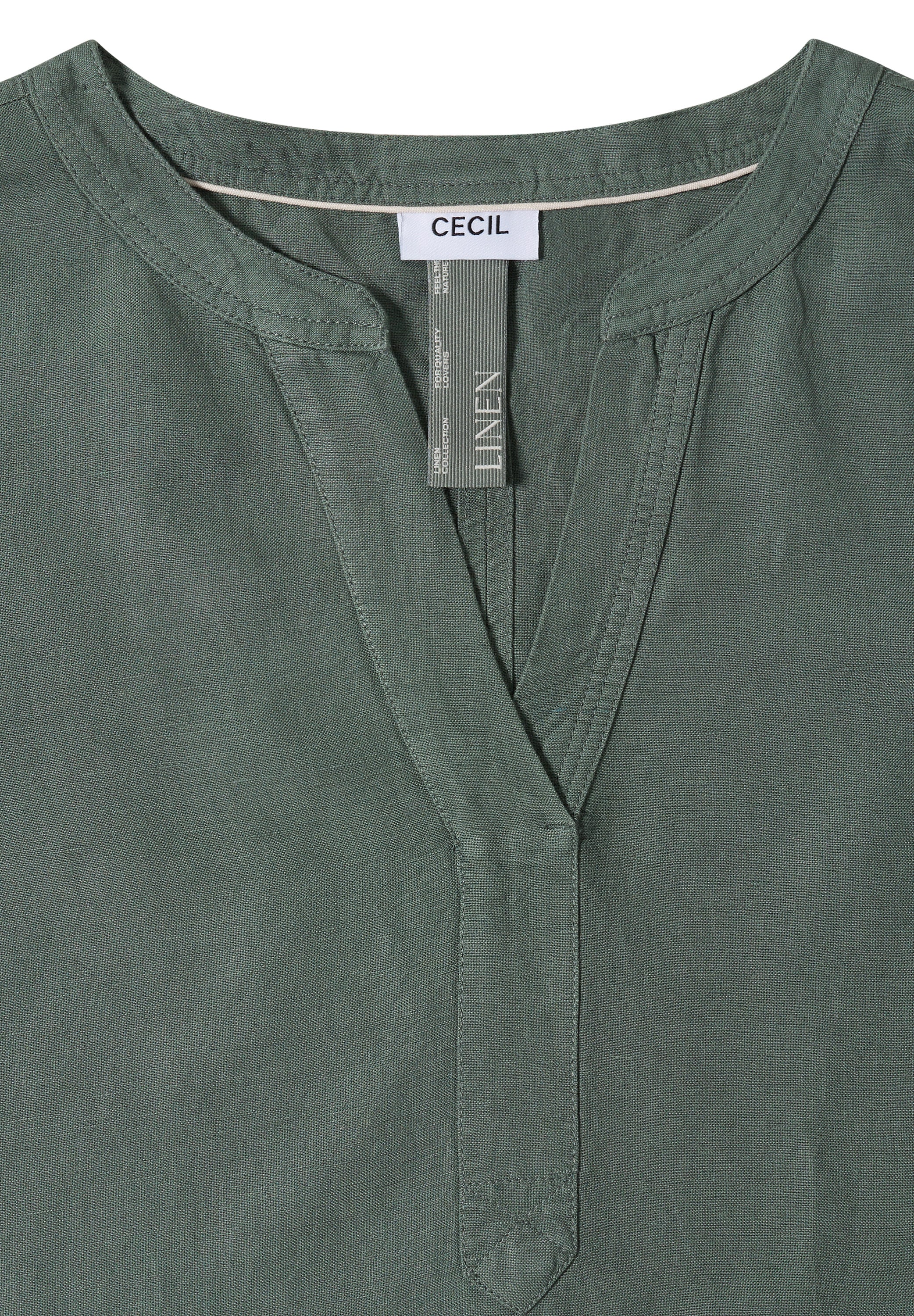 Cecil Midikleid Ohne Taschen Sommerkleid aus Leinenmix