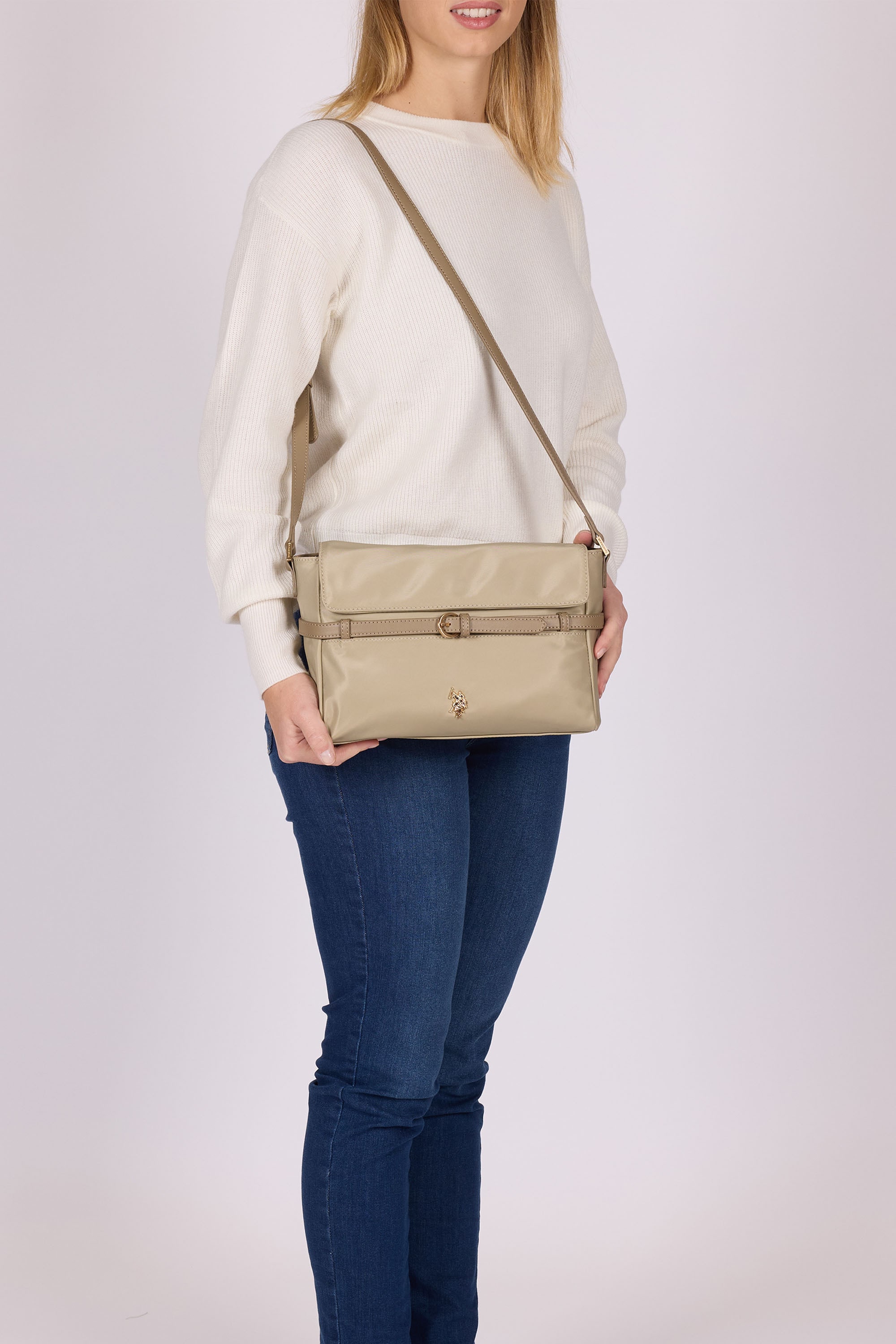 U.S. Polo Assn. »HOUSTON FLAP CROSSBODY BAG. Damen« Schultertasche Damen, kleine Handtasche, Fashion, Lifestyle, Sale