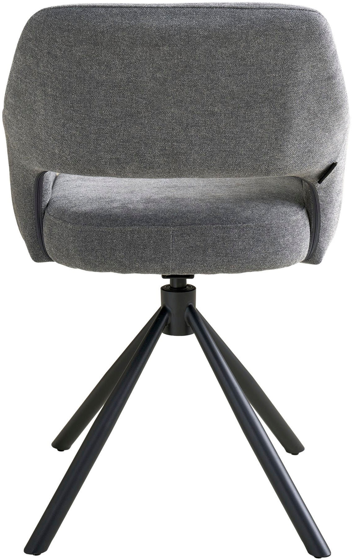 SCHÖNER WOHNEN-Kollektion Esszimmerstuhl »STAVANGER, 360° drehbar mit Rückholfunktion« (Set) 2 Stk.mit Taschenfederkern, Bezug Webstoff, Untergestell pulverbeschichtet