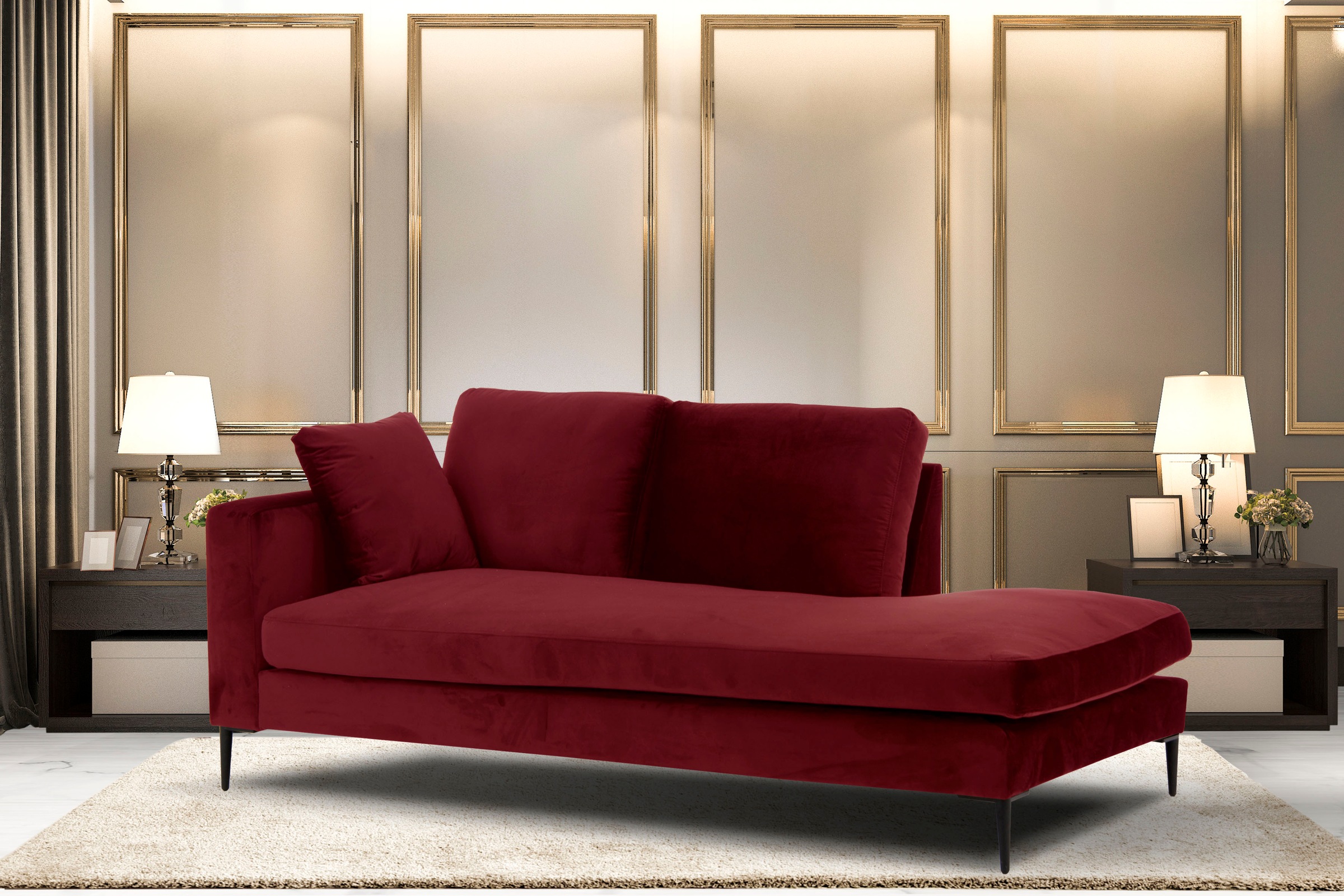 Leonique Recamiere "Cozy Chaiselongue, Maße B/T/H: 195/97/80 cm", mit losen günstig online kaufen