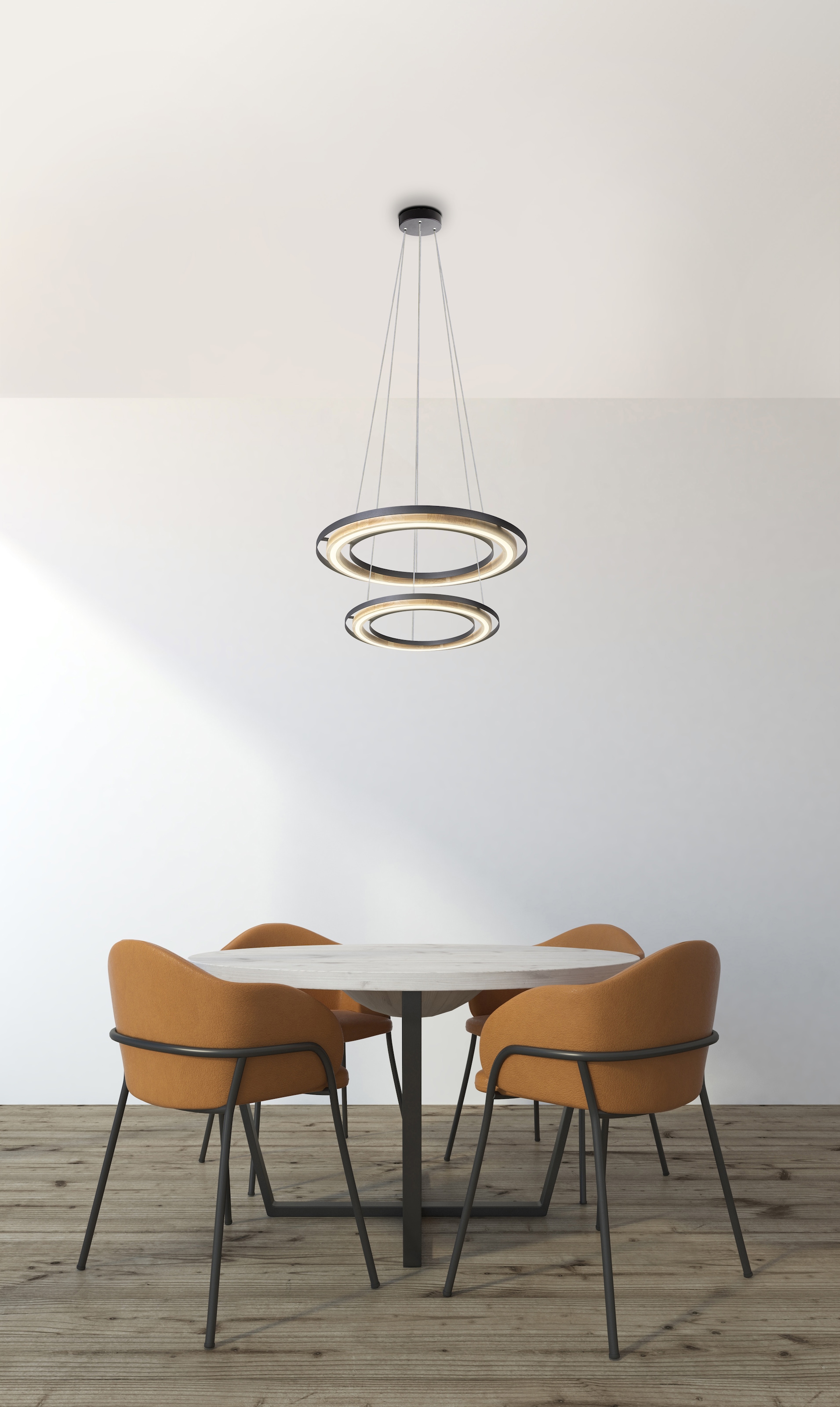 NOWA LED Pendelleuchte »RILAS« LED-Modul 1 Stk. Warmweiß Hängelampe schwarz rund Esstisch Wohnzimmer