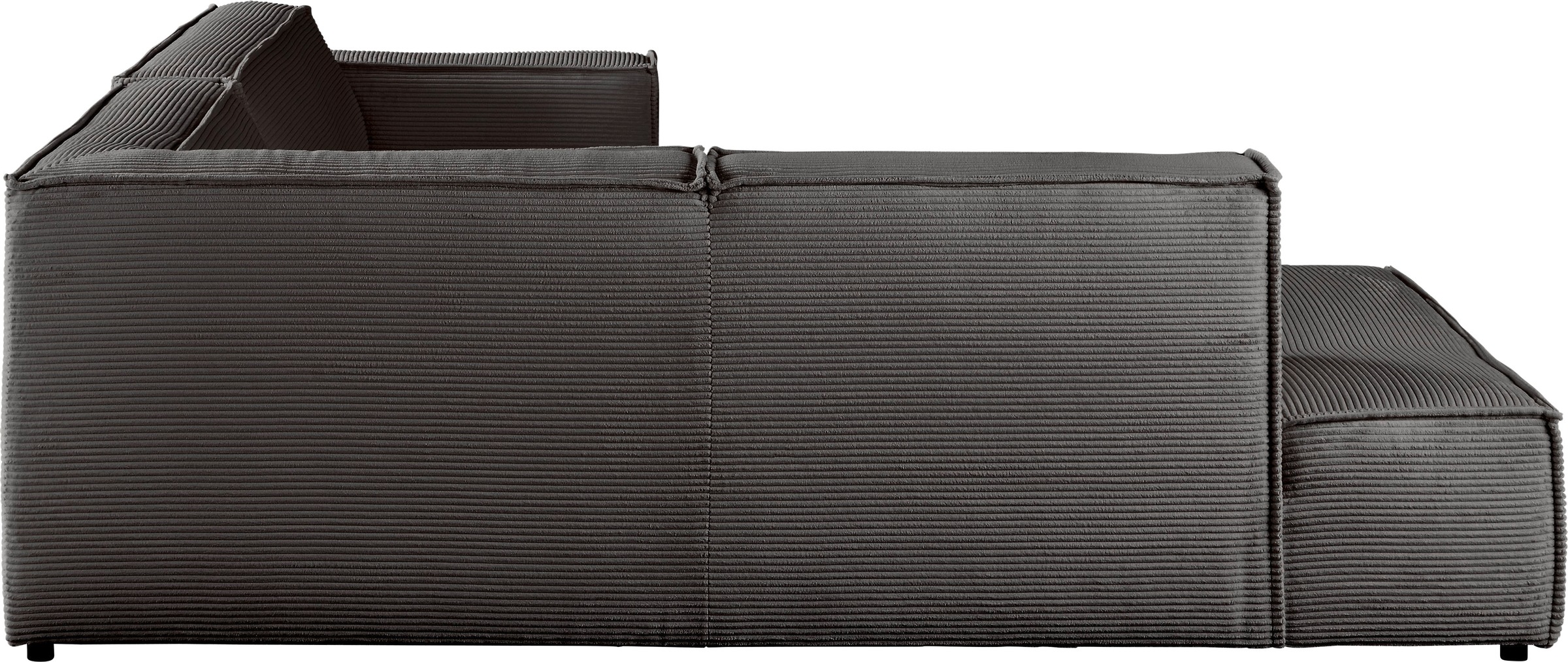 3C Candy Ecksofa »Matteo in elegant, kubischer Formensprache, bequem, L-Form«, mit auffälliger Kedernaht, Cord-Bezug, Lounge-Charakter, OTTOs Choice