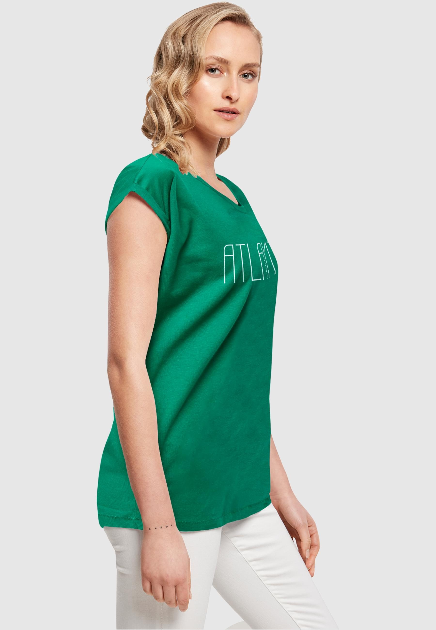 Merchcode T-Shirt »Merchcode Damen Ladies Atlanta X Extended Shoulder Tee«, (1 tlg.)