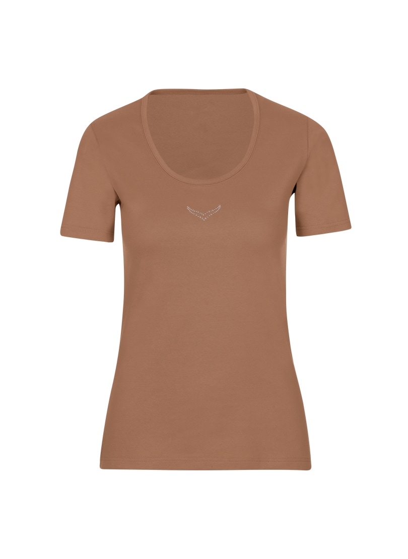 Trigema T-Shirt »TRIGEMA T-Shirt mit Kristallsteinen«, (1 tlg.)
