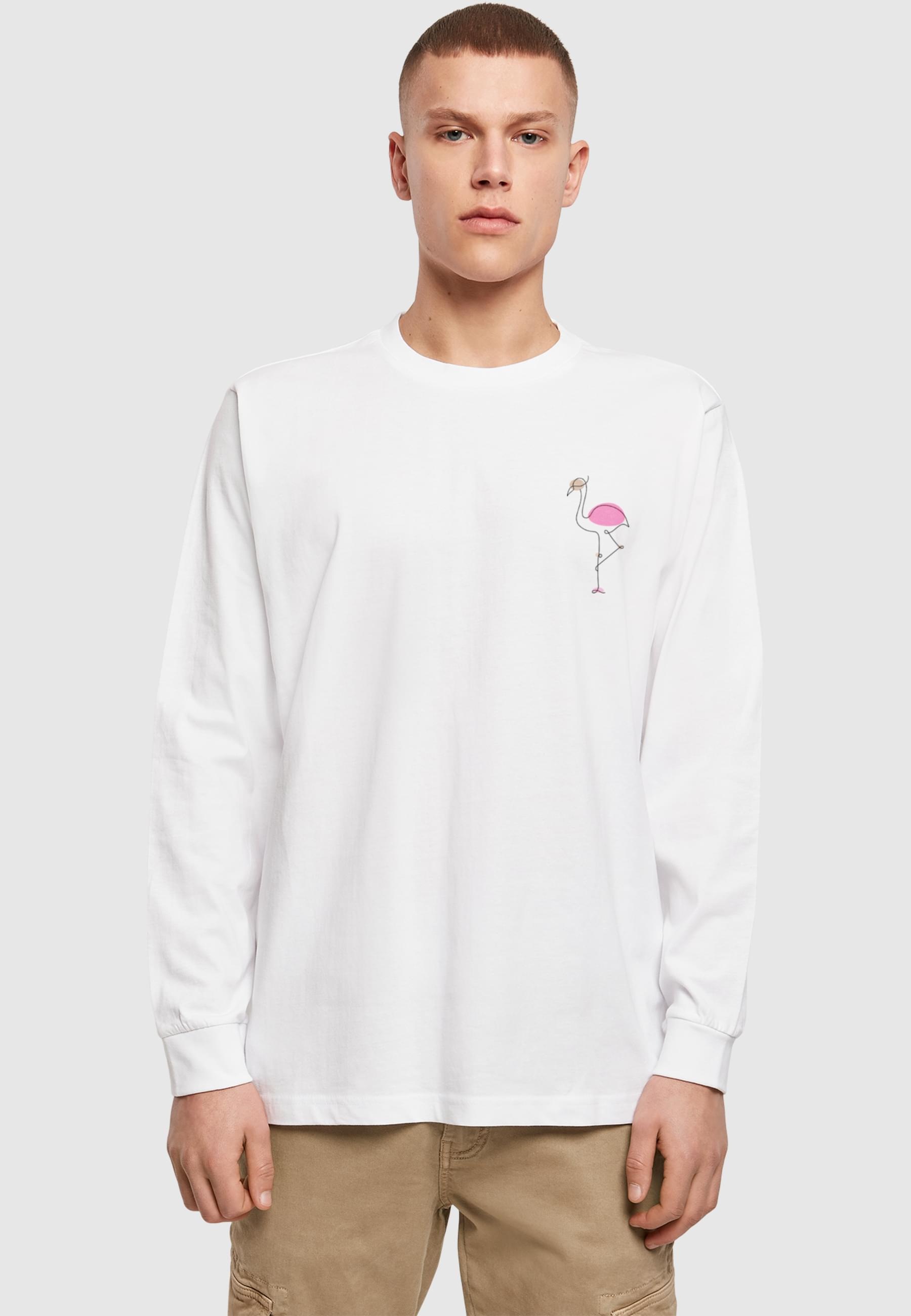 Merchcode Longsleeve »Merchcode Ladies Flamingo Longsleeve With Cuffrib«, (1 tlg.)