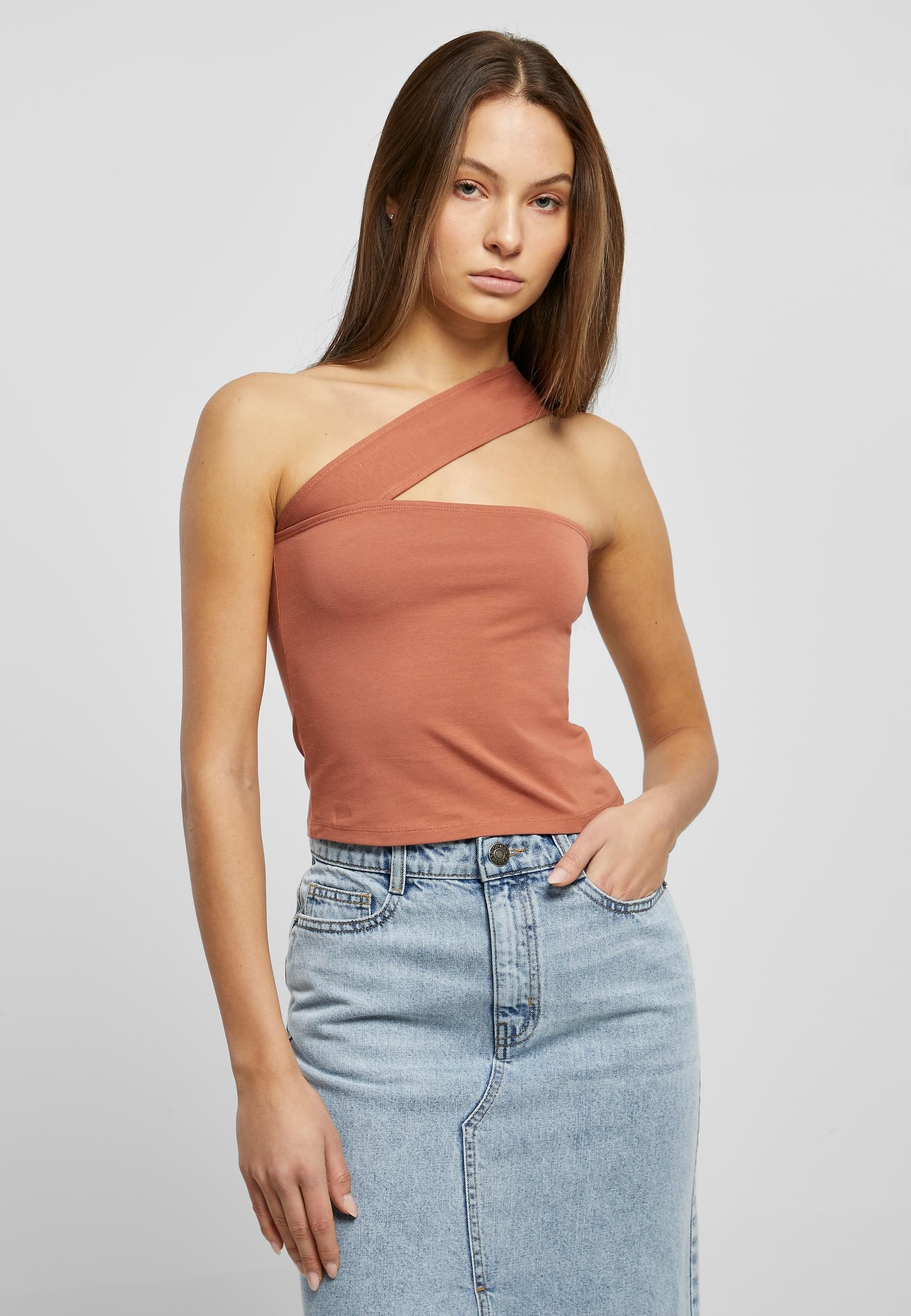 URBAN CLASSICS Muskelshirt »Urban Classics Damen Ladies One Strap Top«, (1 tlg.)