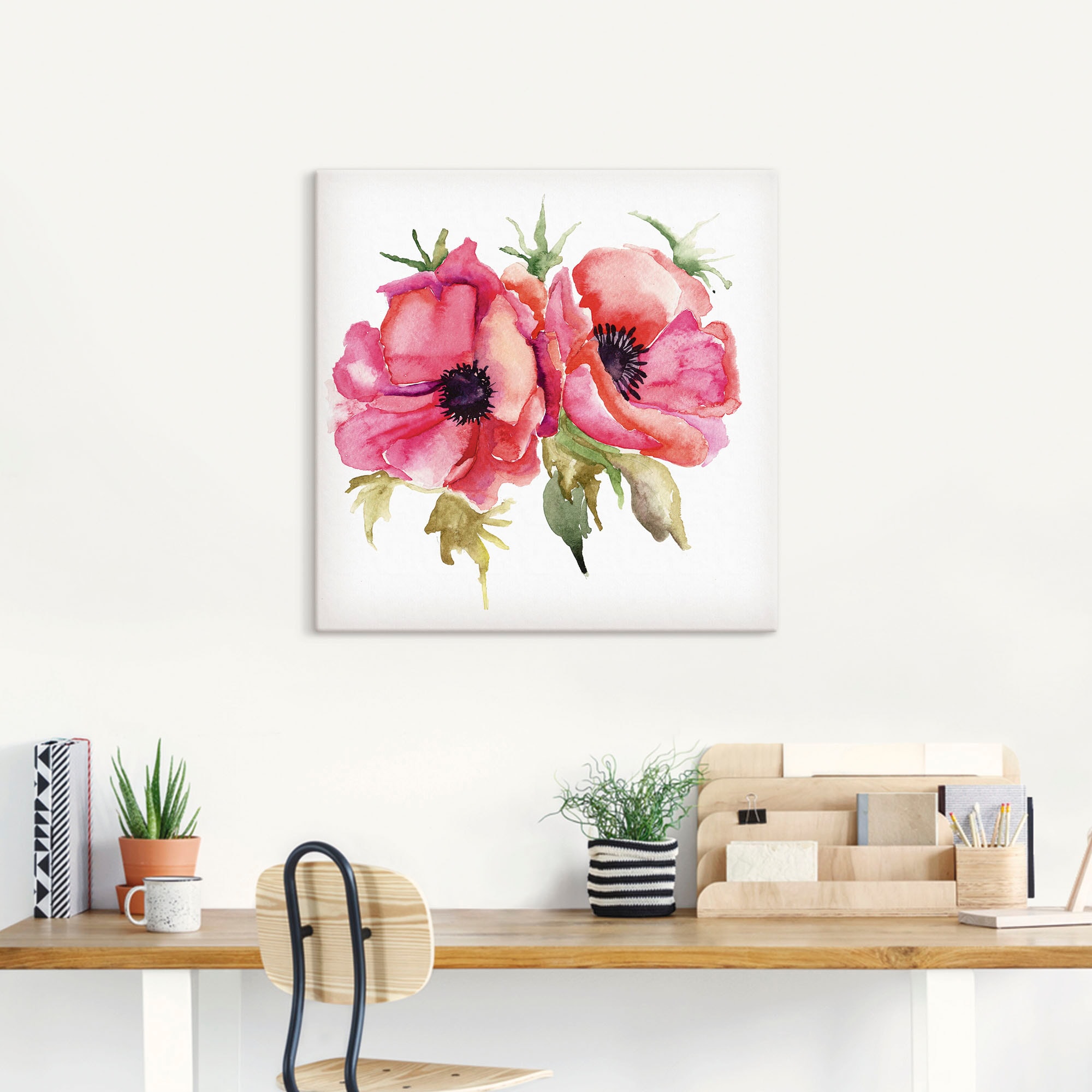 Artland Wandbild »Mohnblumen«, Blumen, (1 St.), als Alubild, Outdoorbild, Leinwandbild, Poster, Wandaufkleber