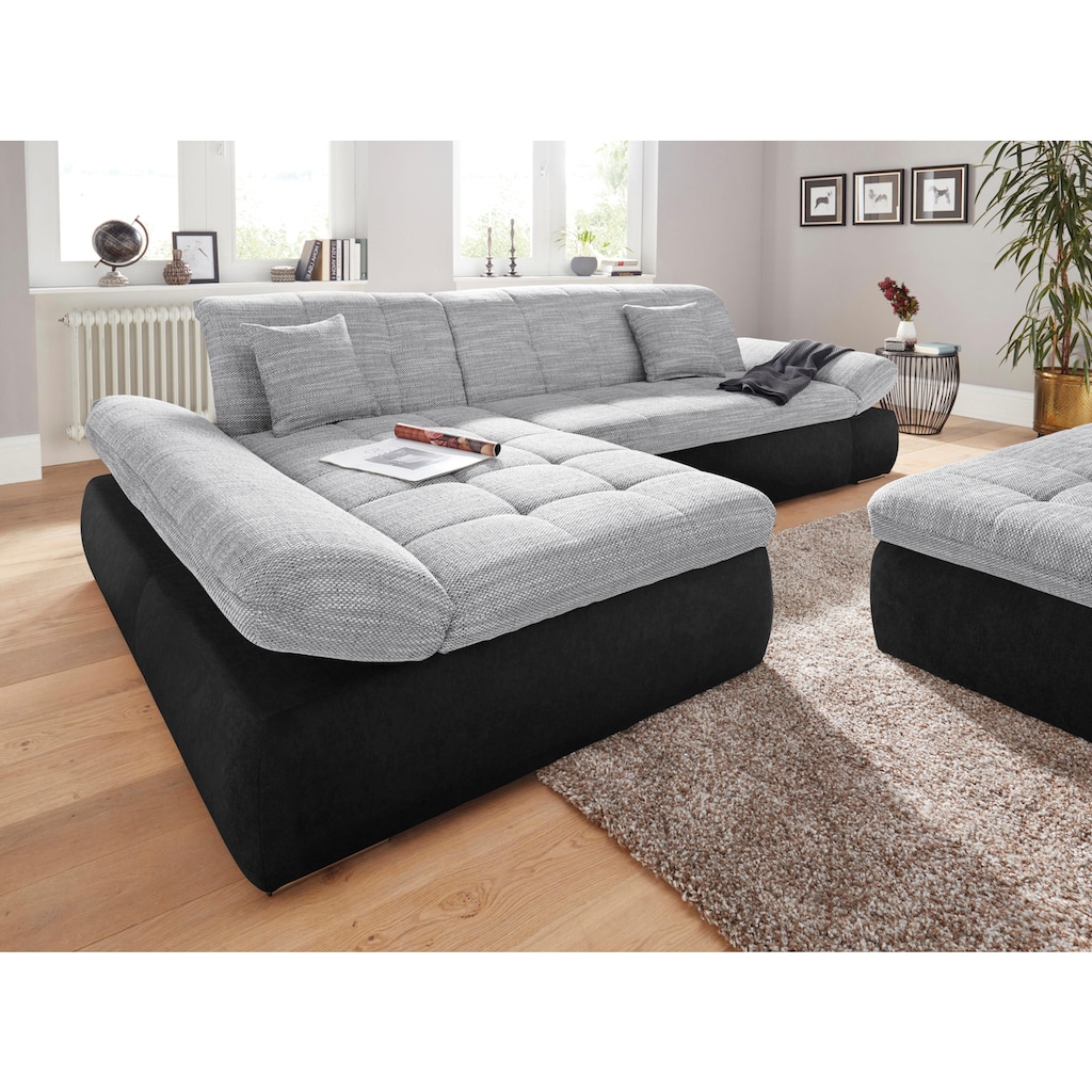 DOMO collection Ecksofa »PB Moric wahlweise mit Bettfunktion + Armteilverstellung, Schlafsofa«