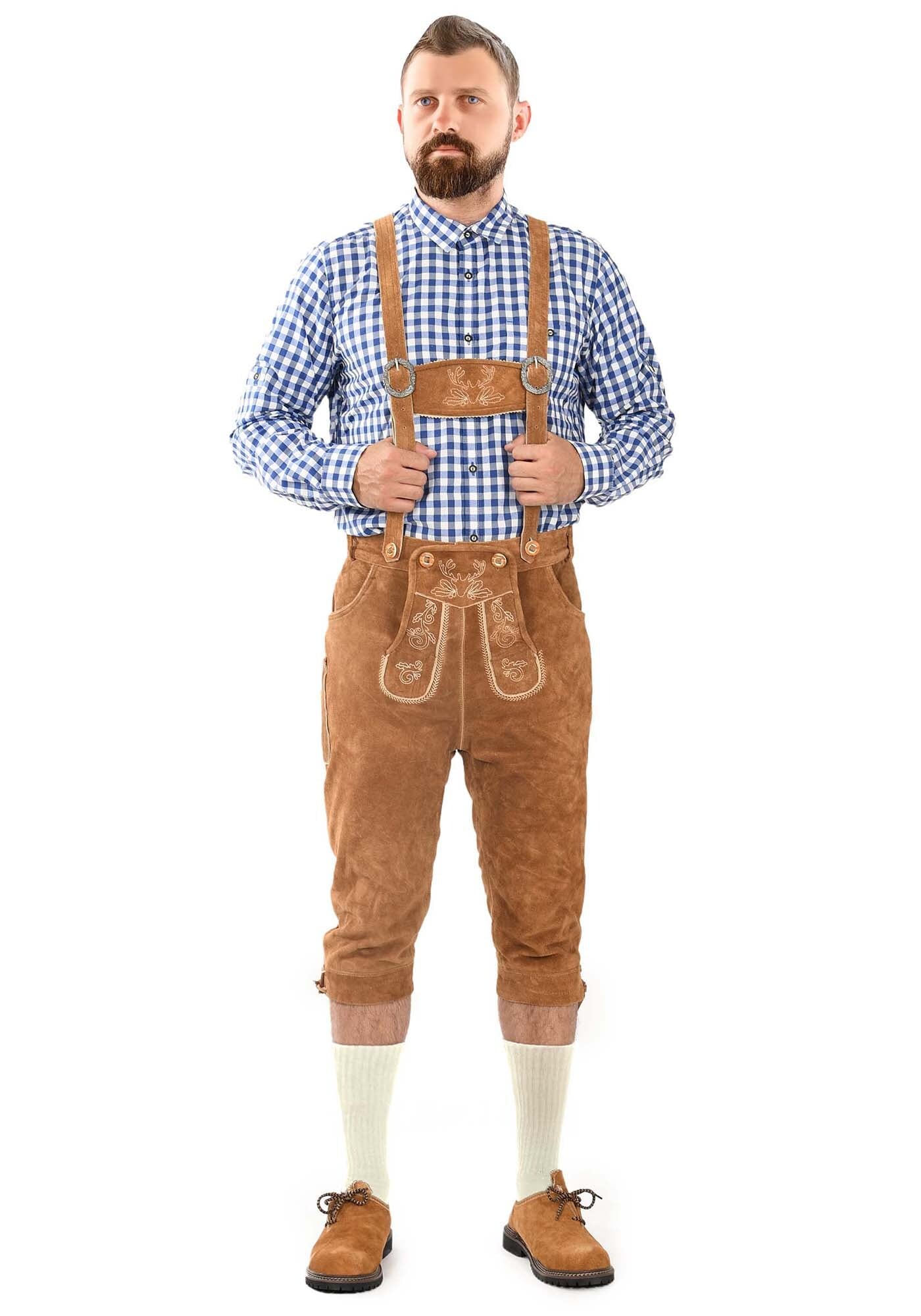 Alessandro Salvarini "ASSeppl" Lederhose aus Echtleder mit Träger im traditionellen Stil